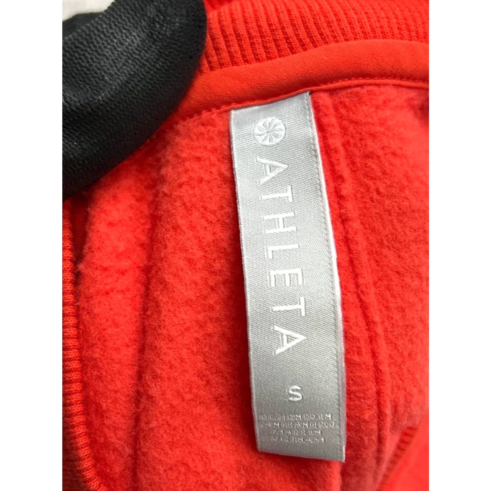 Athleta Athleta Zion Microfleece Full Zip Bomber Jacket Womens Small Orange Relaxed Fit Size S / US 4 / IT 40 - 4 Thumbnail