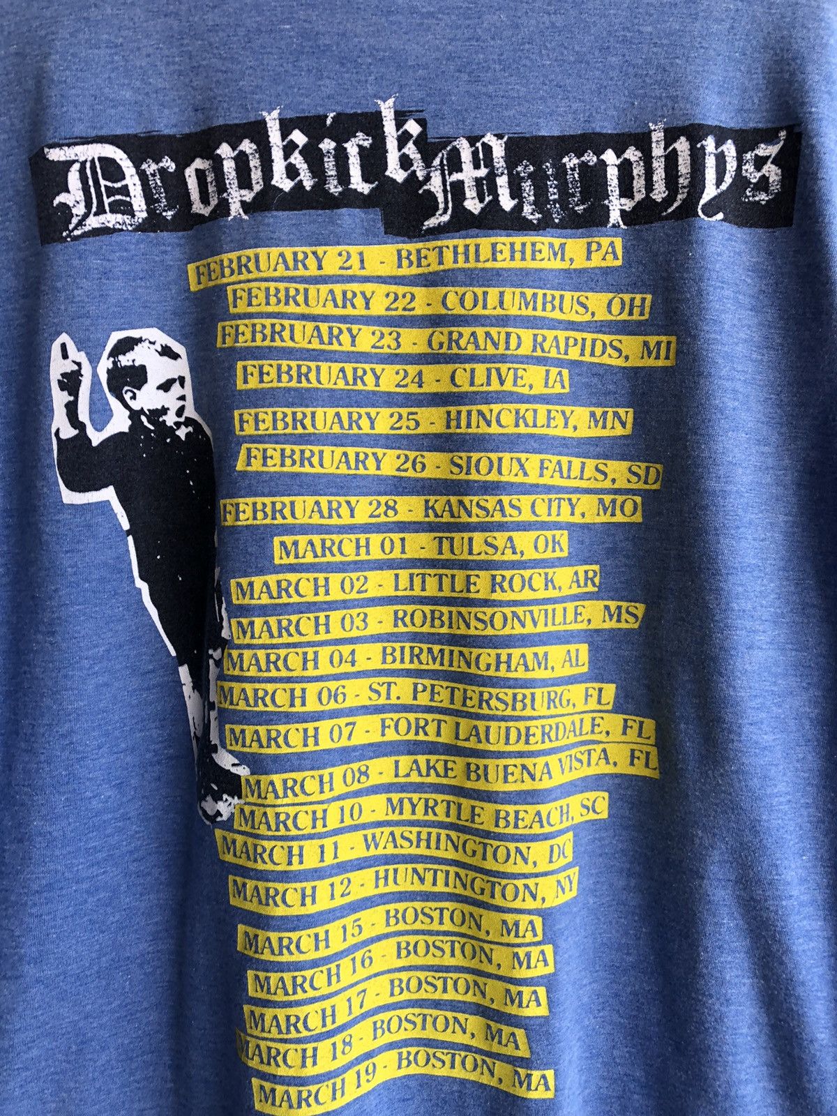 Band Tees × Japanese Brand Dropkick Murphys 11 Short Stories Of Pain&Glory Tour Tee Size US L / EU 52-54 / 3 - 6 Thumbnail