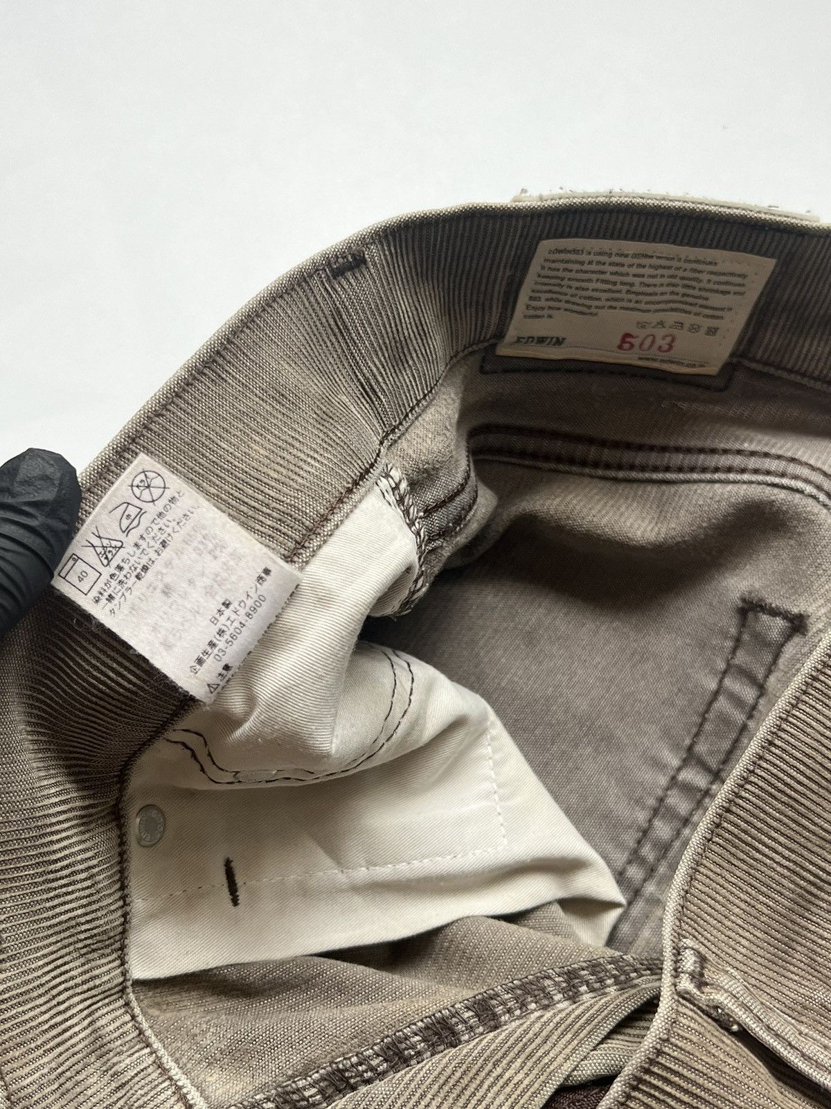 Edwin Edwin 503 Brown Wash Corduroy Pants Size US 31 - 9 Thumbnail