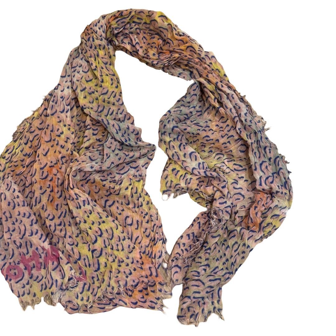 Louis Vuitton LOUIS VUITTON Pink/Orange/Yellow Stephen Sprouse Scarf Size ONE SIZE - 2 Thumbnail