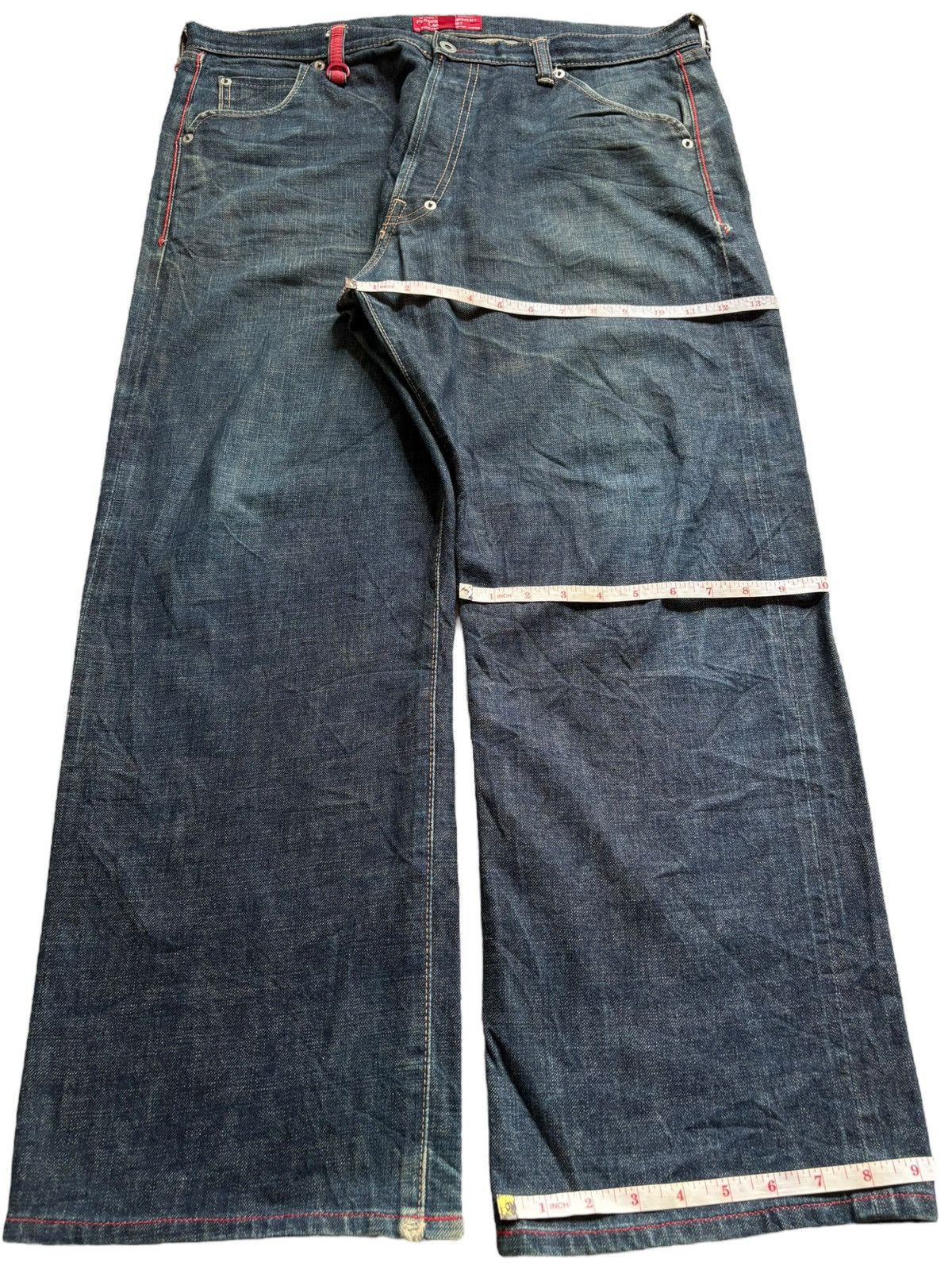 Designer × Japanese Brand Vintage Japanese Brand Blue Wash Loose Baggy Jeans Size US 37 - 15 Thumbnail