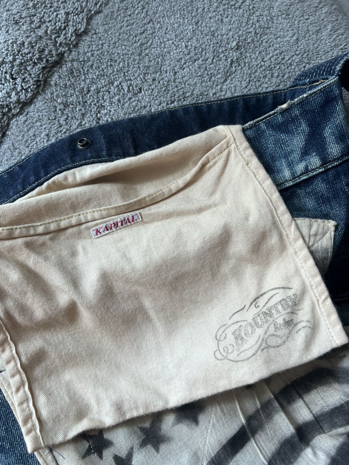 Kapital × Kapital Kountry Kapital Denim Americana Military Shoulder Bag Size ONE SIZE - 8 Thumbnail