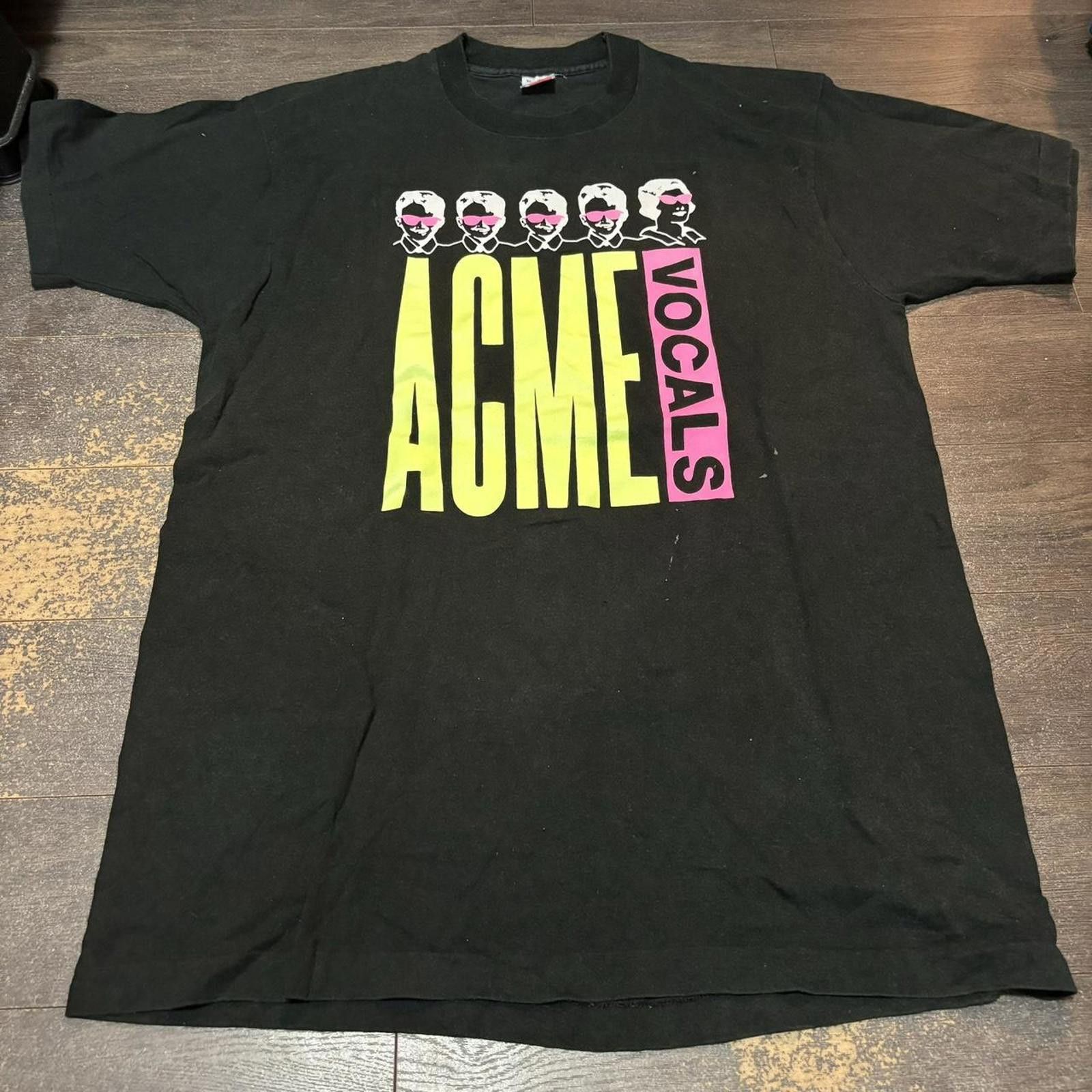 Fruit Of The Loom Vintage acme vocals all sorts of acapella t shirt 90s XL Size US XL / EU 56 / 4 - 2 Thumbnail