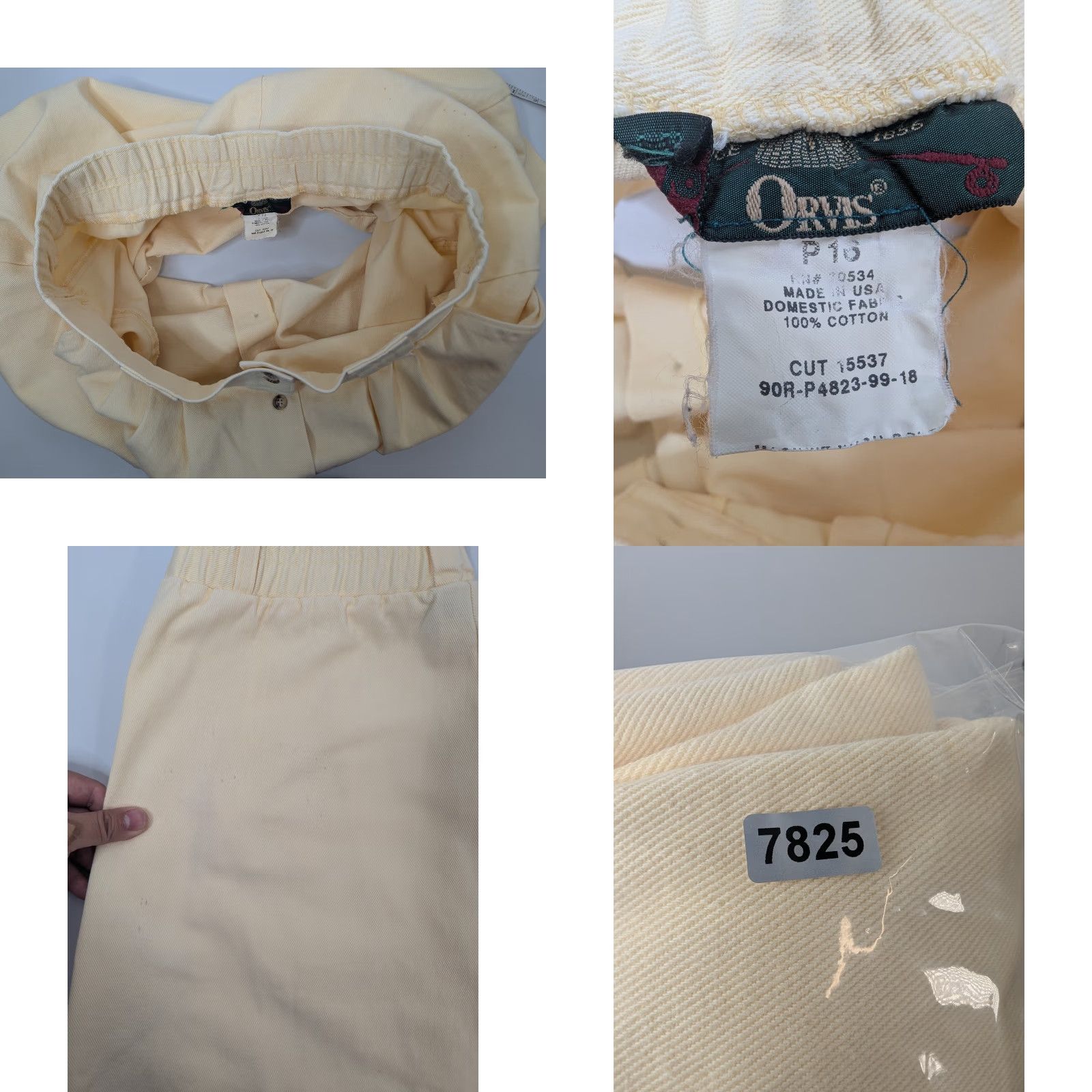 Orvis VINTAGE Orvis Skirt Size 16P Twill Button A Line Yellow Pleated USA Made Cottage Size 38" / US 16 / IT 52 - 8 Thumbnail