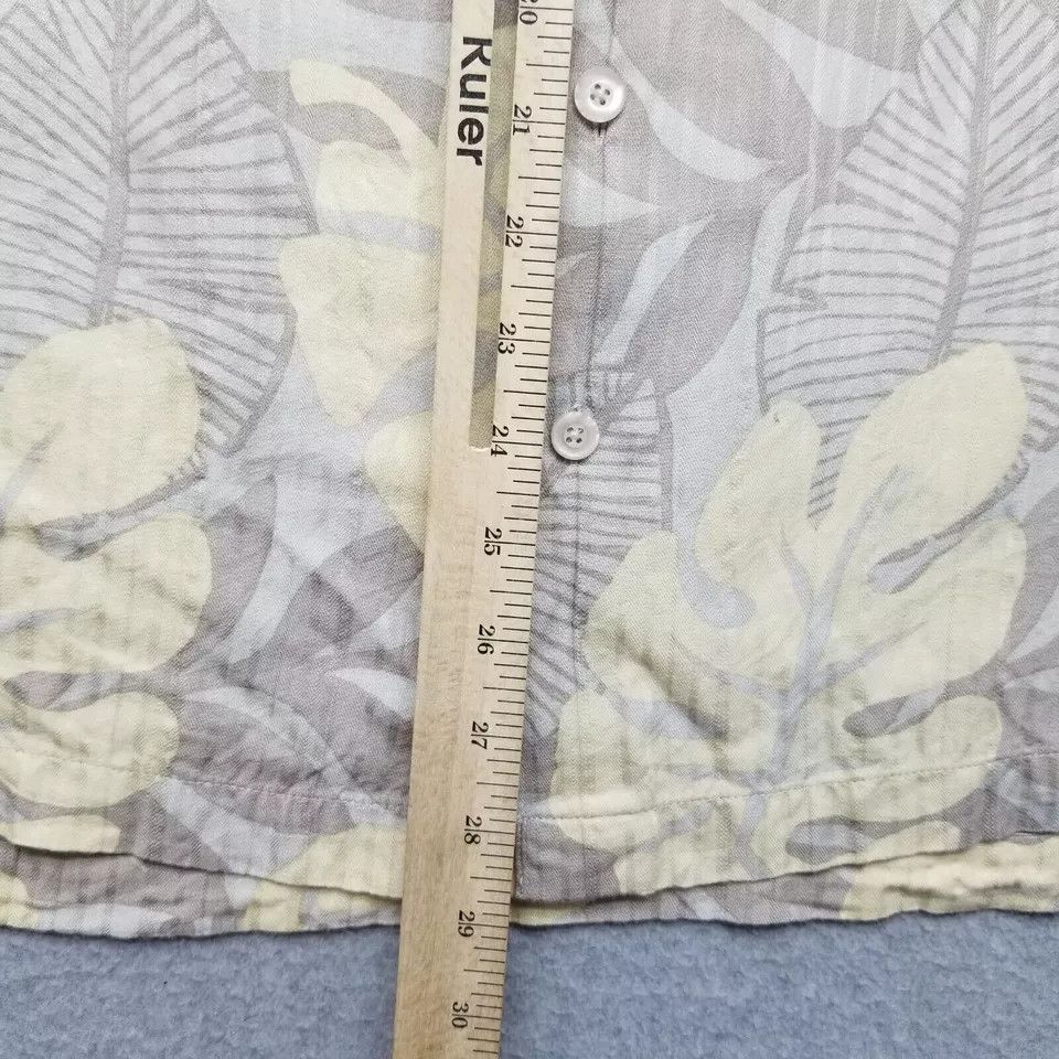 Cubavera Cubavera Shirt Mens Large Tan Hawaiian Floral Button Up Size US L / EU 52-54 / 3 - 9 Thumbnail