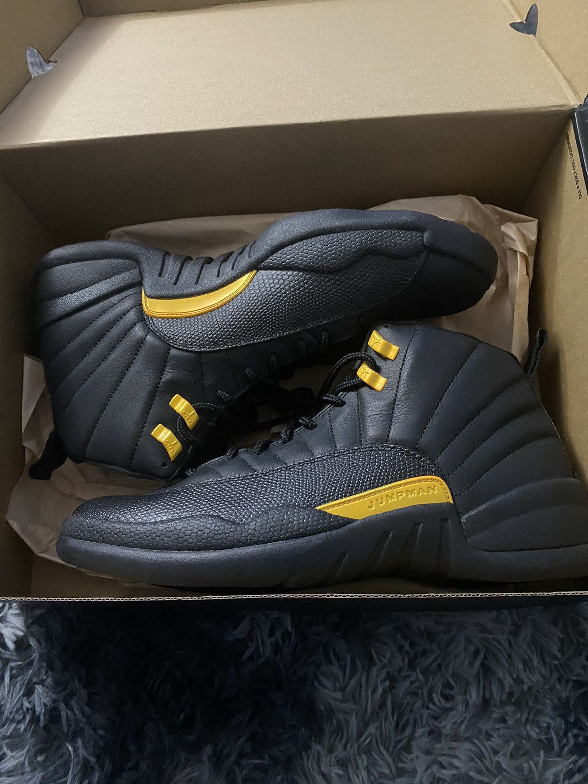 image of Jordan Nike Jordan Retro 12S Black Taxi Shoes, Men's (Size 11)
