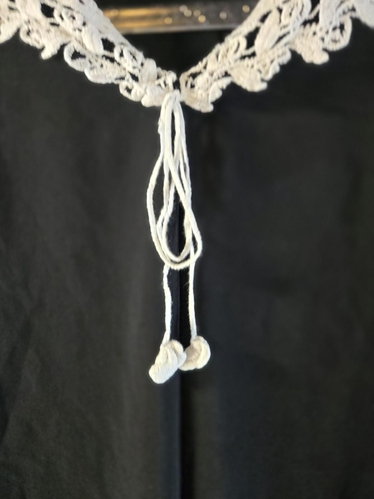 Other Black Sheer Lace Collar Blouse S Coquette Whimsigoth Gothic Size S / US 4 / IT 40 - 4 Thumbnail