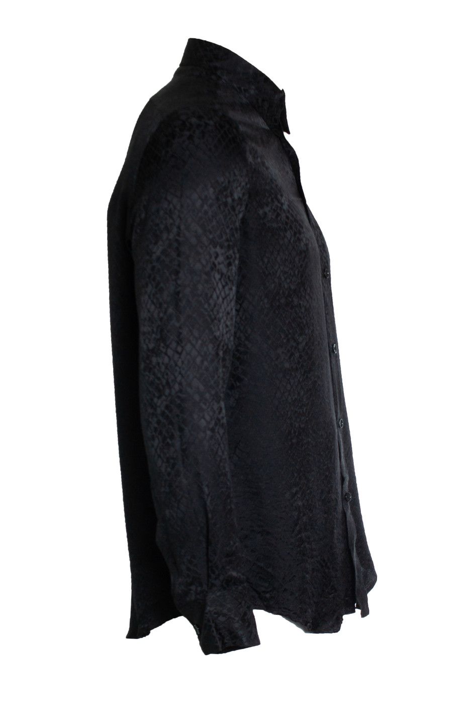Saint Laurent Paris Celine, Lizard printed shirt in black Size US M / EU 48-50 / 2 - 4 Thumbnail