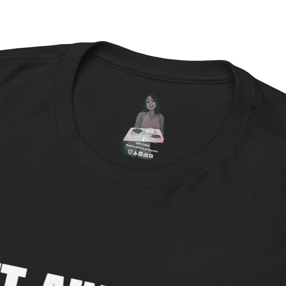 Vintage Cooking With Kya Heavyweight cotton unisex Tee. Size US M / EU 48-50 / 2 - 3 Thumbnail