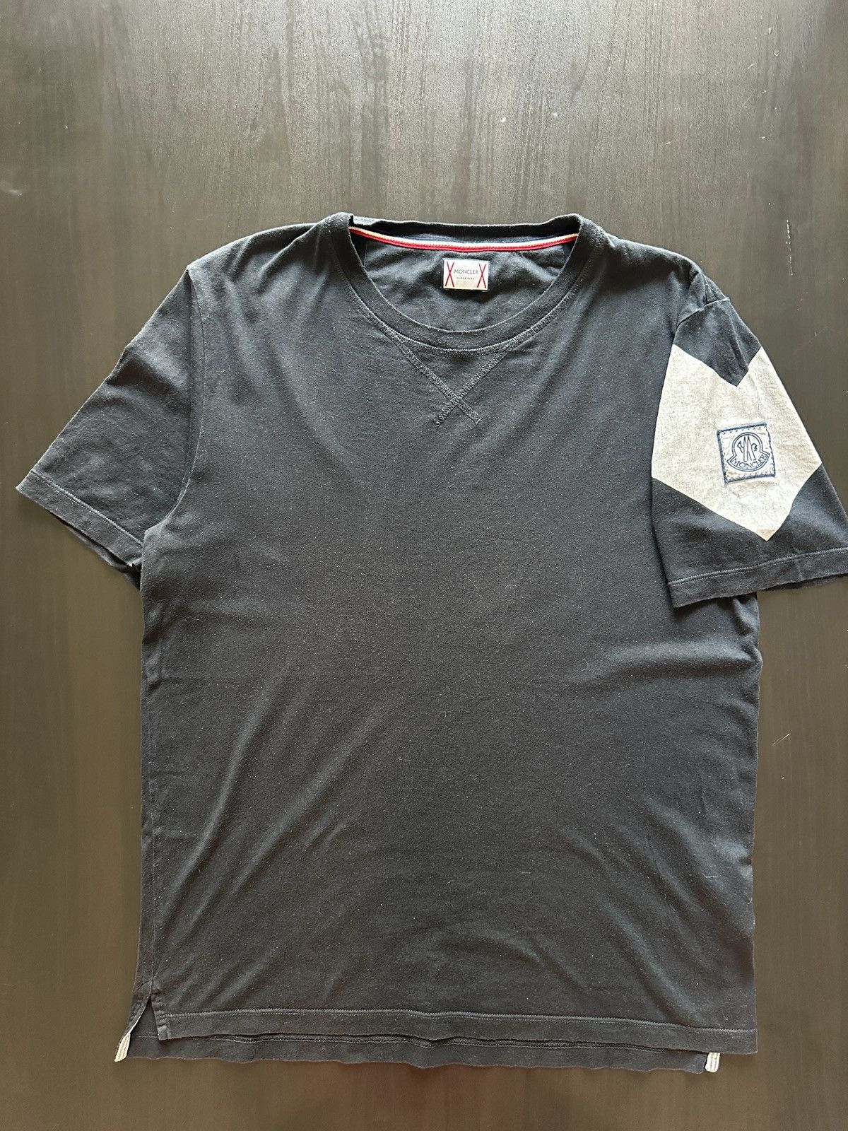 Moncler × Thom Browne Moncler Gamme Bleu Sleeve Patch T-Shirt 