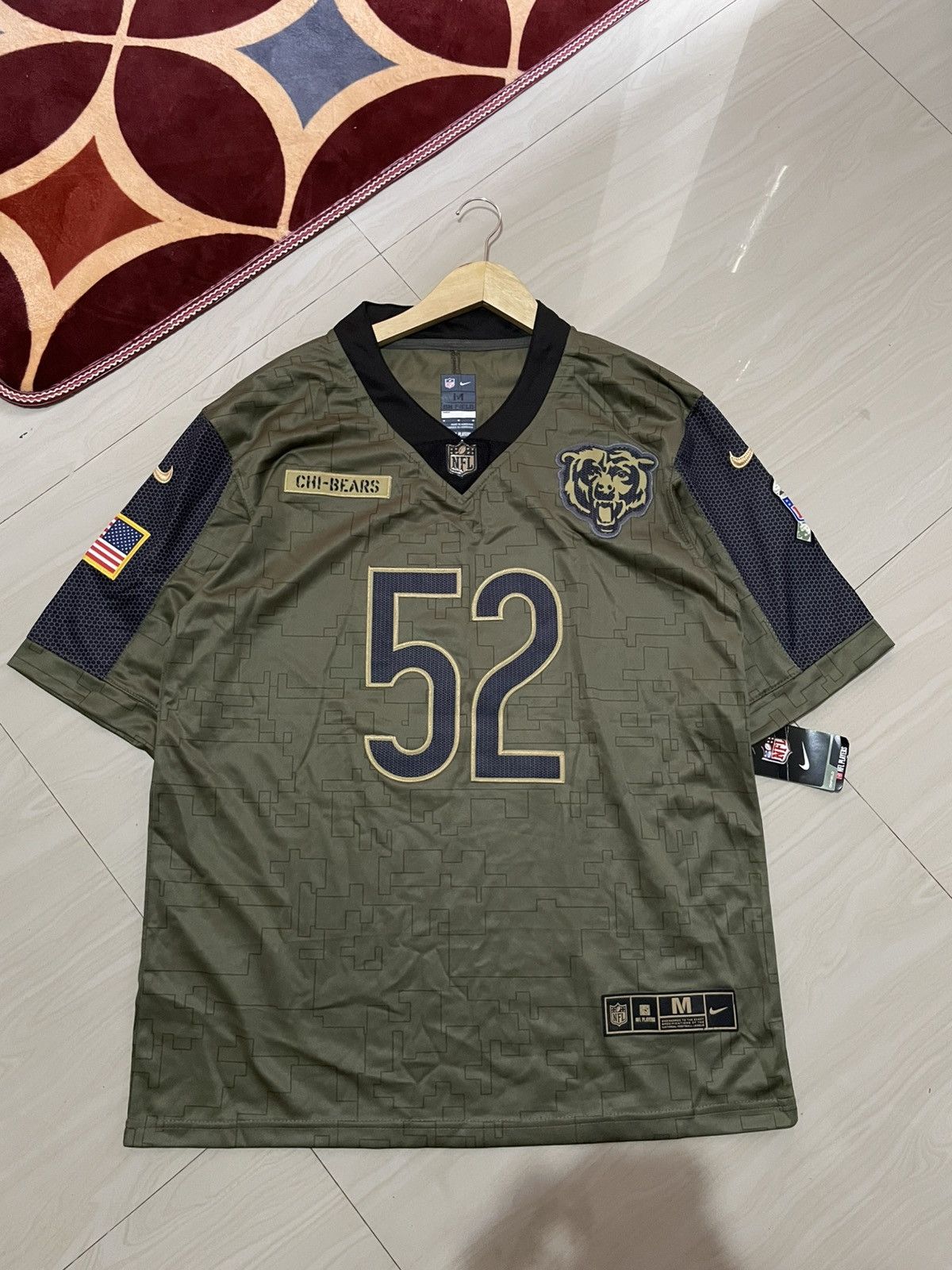 NFL Men’s Nike Khalil Mack Olive Chicago Bears Salute Size US XL / EU 56 / 4 - 1 Thumbnail