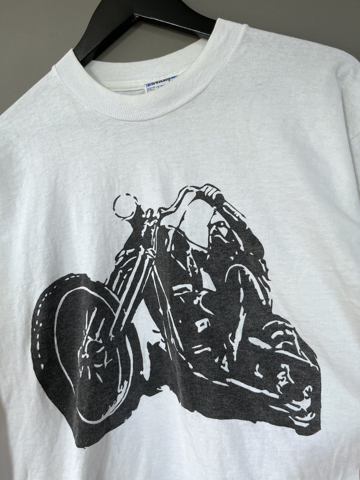 Vintage Vintage Rock&Blues Biker White Long Sleeve T-shirt Size US L / EU 52-54 / 3 - 2 Thumbnail