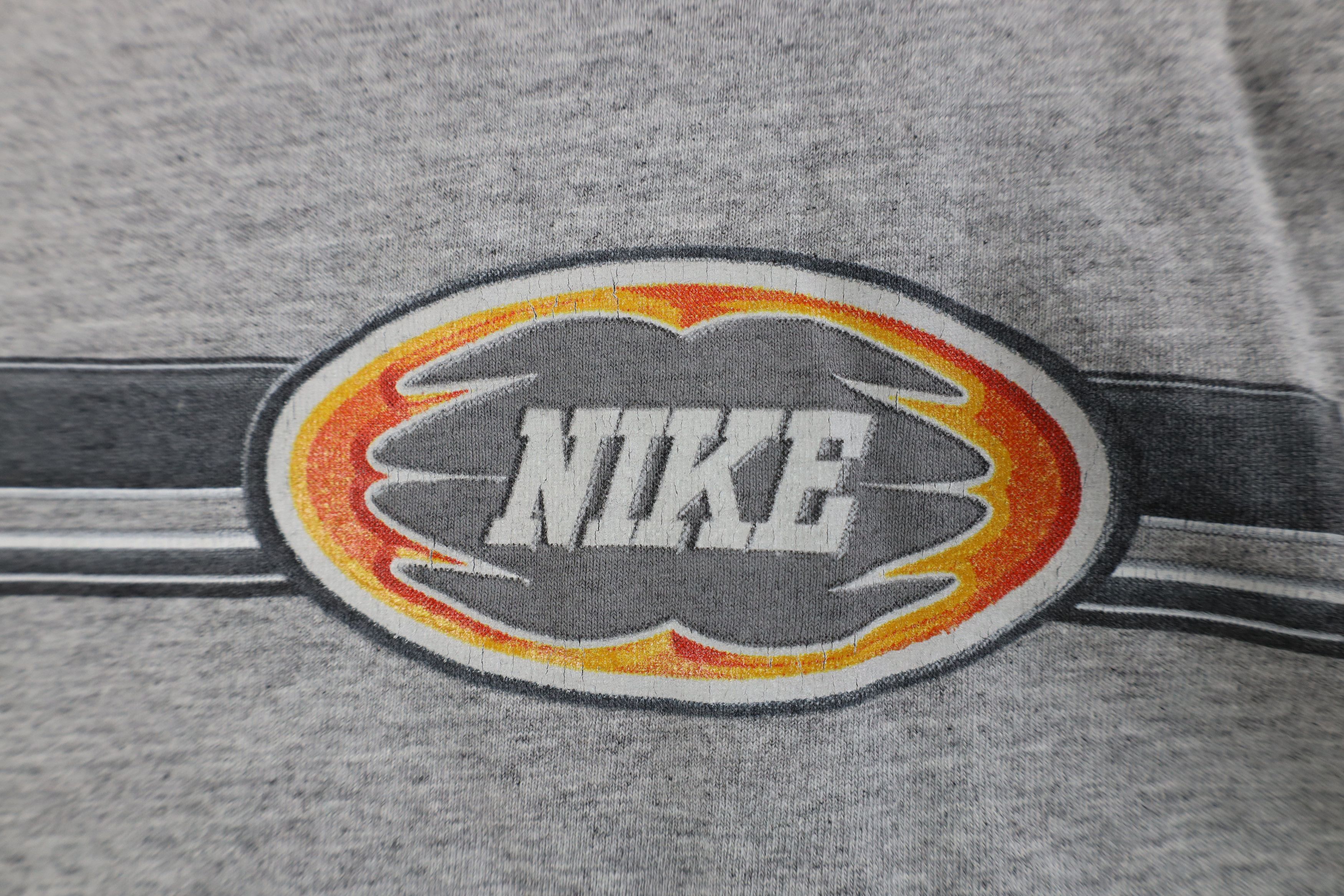 Nike Vintage Nike Center Logo Bubble Long Sleeve T-Shirt Gray Size US S / EU 44-46 / 1 - 4 Thumbnail