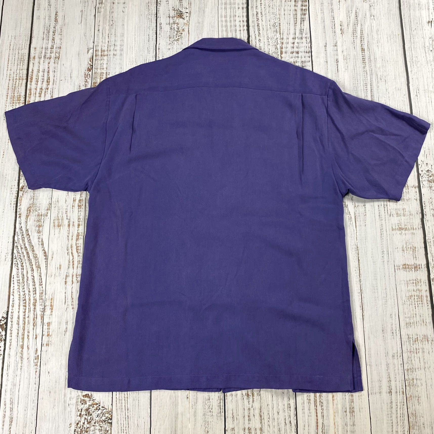 Nat Nast VINTAGE Nat Nast Golf Button-Up Shirt Men M Silk Indigo Blue Embroidered Collared Short Sleeve — Mens Size US M / EU 48-50 / 2 - 7 Thumbnail