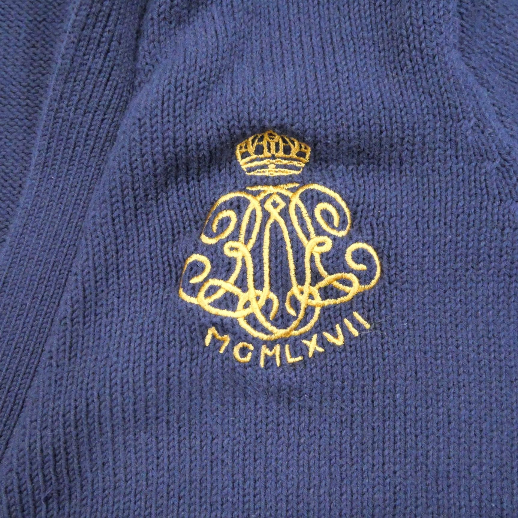 Polo Ralph Lauren VINTAGE Ralph Lauren Sport Cardigan Womens M Blue Button Pockets Crest Y2K Modern Knit Sweater Size M / US 6-8 / IT 42-44 - 2 Thumbnail