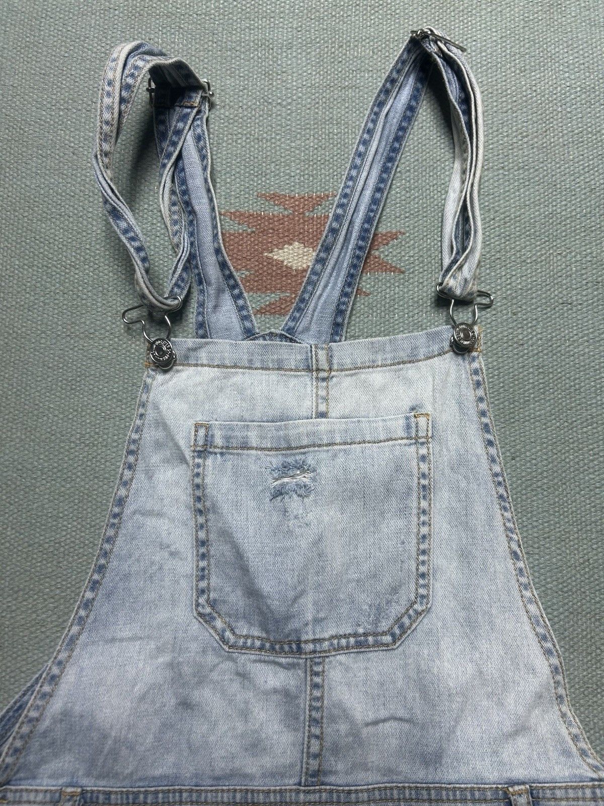 Forever 21 Forever 21 denim shortalls overalls skirt dress jumper M Size 32" / US 10 / IT 46 - 4 Thumbnail