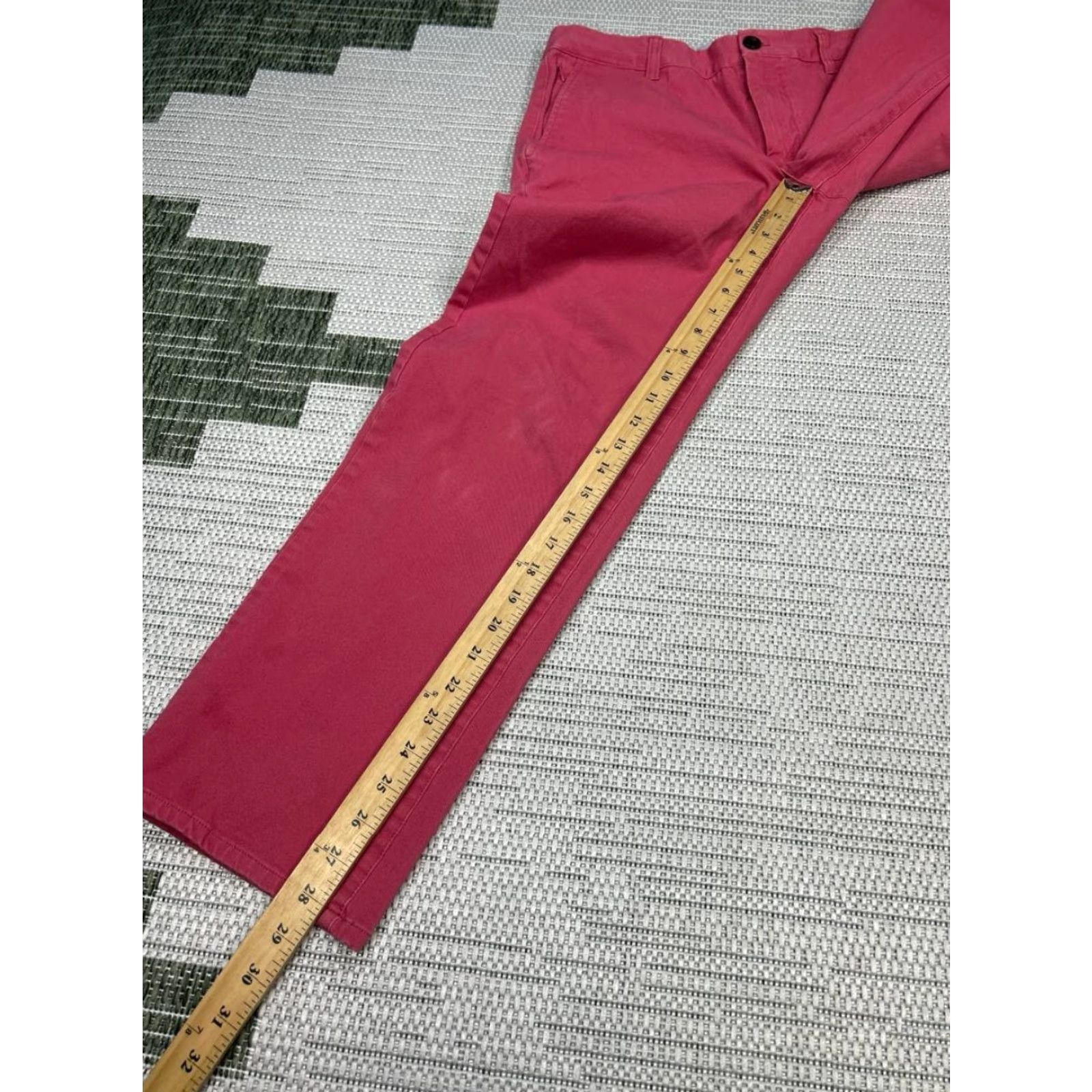 Bonobos Bonobos Chino Pants Mens 32x30 Pink Cotton Stretch Pockets Low Rise Straight Leg Size US 32 / EU 48 - 6 Thumbnail