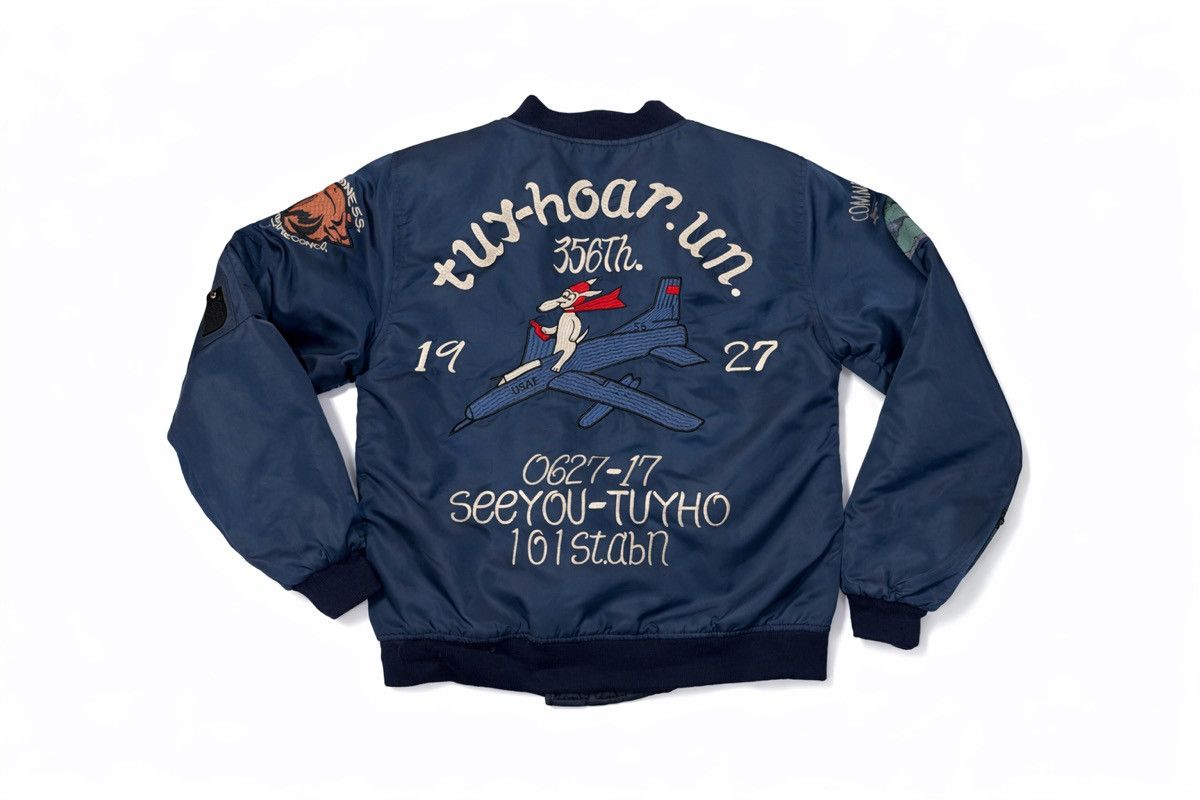 Vintage U.S.A.F vietnam squadran flying Jacket Size US XXS / EU 40 - 2 Thumbnail