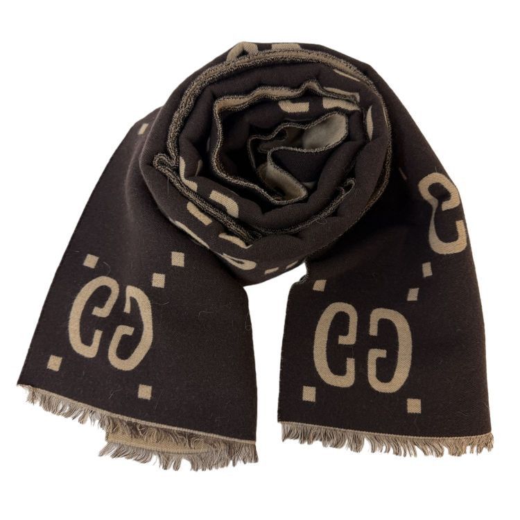 Gucci Gucci GG Logo Wool Silk Scarf ONE SIZE Size ONE SIZE - 1 Thumbnail