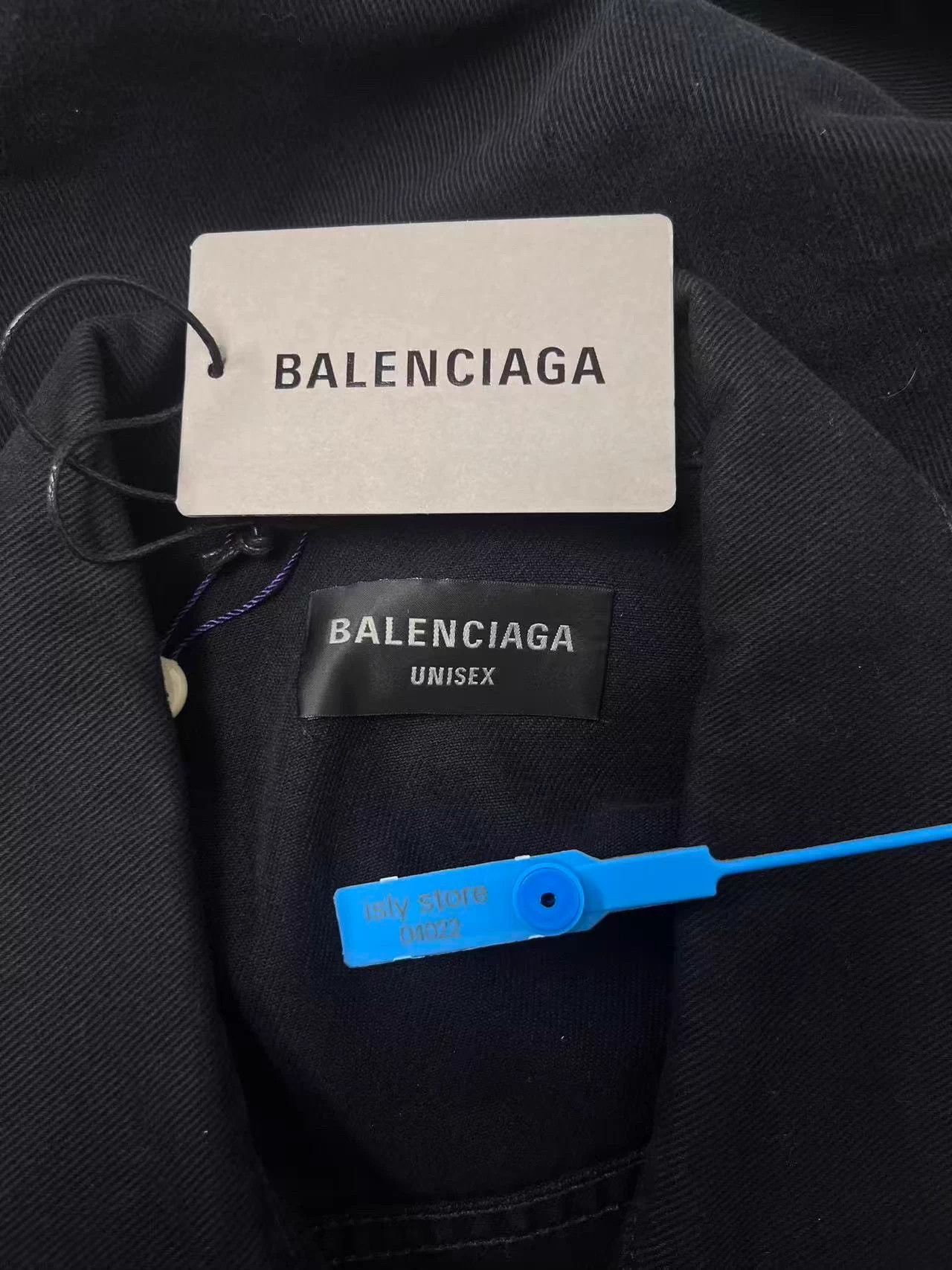 Balenciaga Balenciaga Denim Jacket Oversized Logo Blue Men's 1 Size US S / EU 44-46 / 1 - 5 Thumbnail