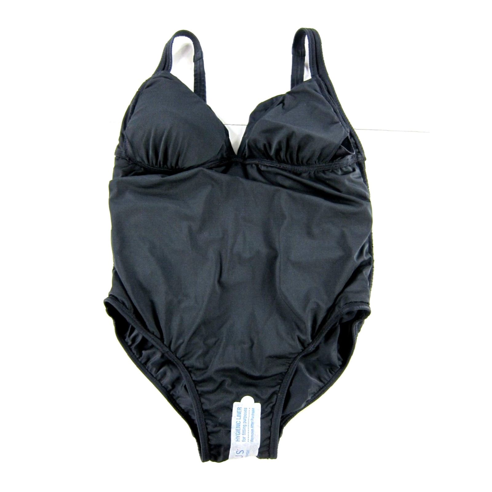 Venus VENUS Black Ruched Slimming Built In Bra One Piece Swimsuit Women 18 Size ONE SIZE - 3 Thumbnail