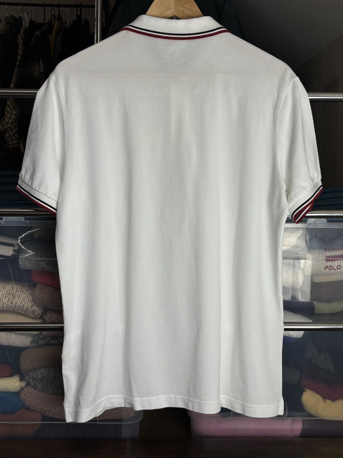 Prada Prada White Tab Luxury Polo Shirt Designer Vintage Size US XL / EU 56 / 4 - 6 Thumbnail