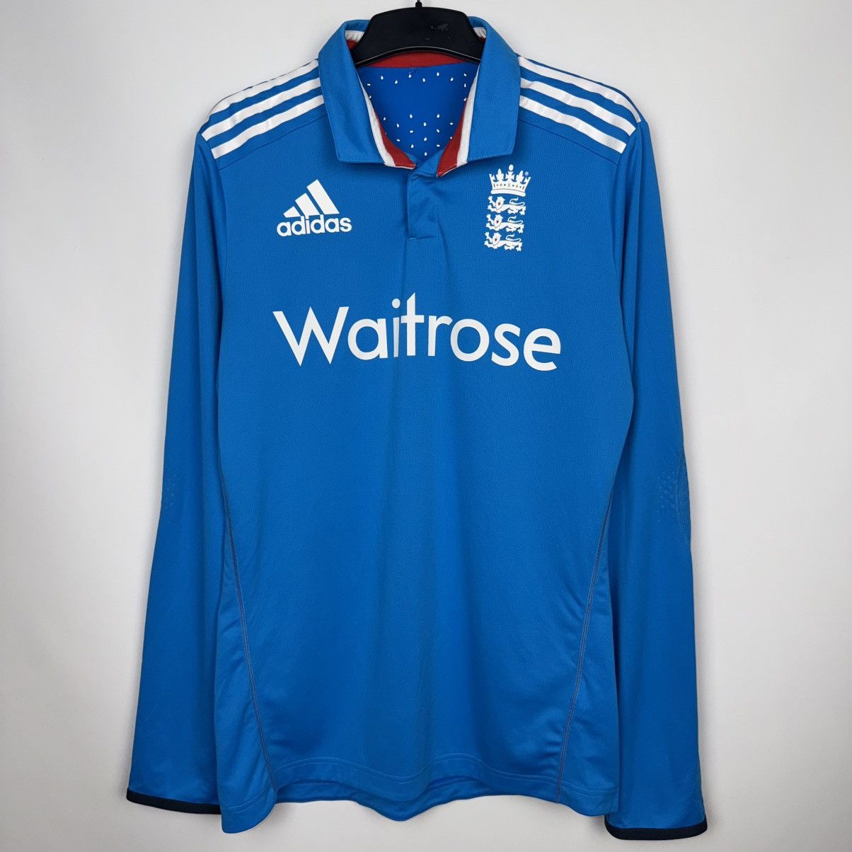 Adidas ENGLAND 2014 2015 CRICKET JERSEY ADIDAS SHIRT LONG SLEEVE Size US L / EU 52-54 / 3 - 1 Thumbnail