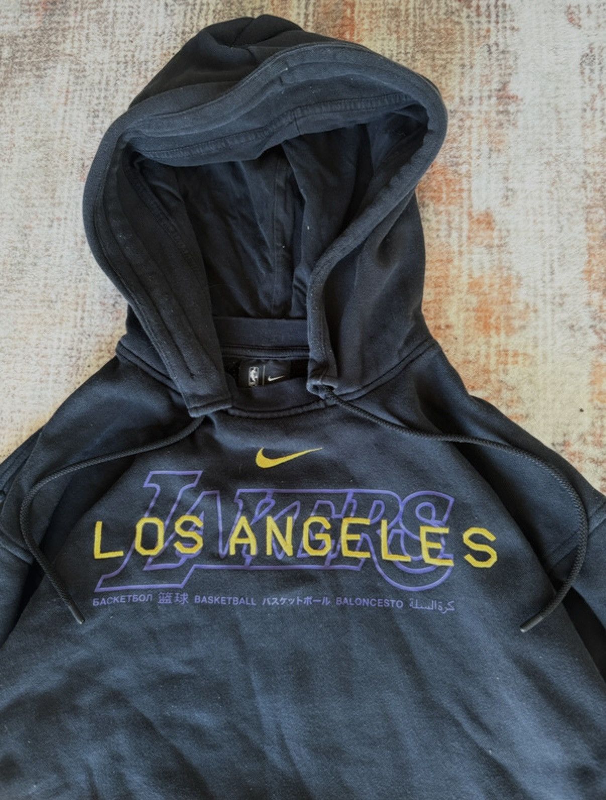 Nike Los Angeles Lakers black Hoodie Sweatshirt VTG Pullover NBA Size US M / EU 48-50 / 2 - 2 Thumbnail