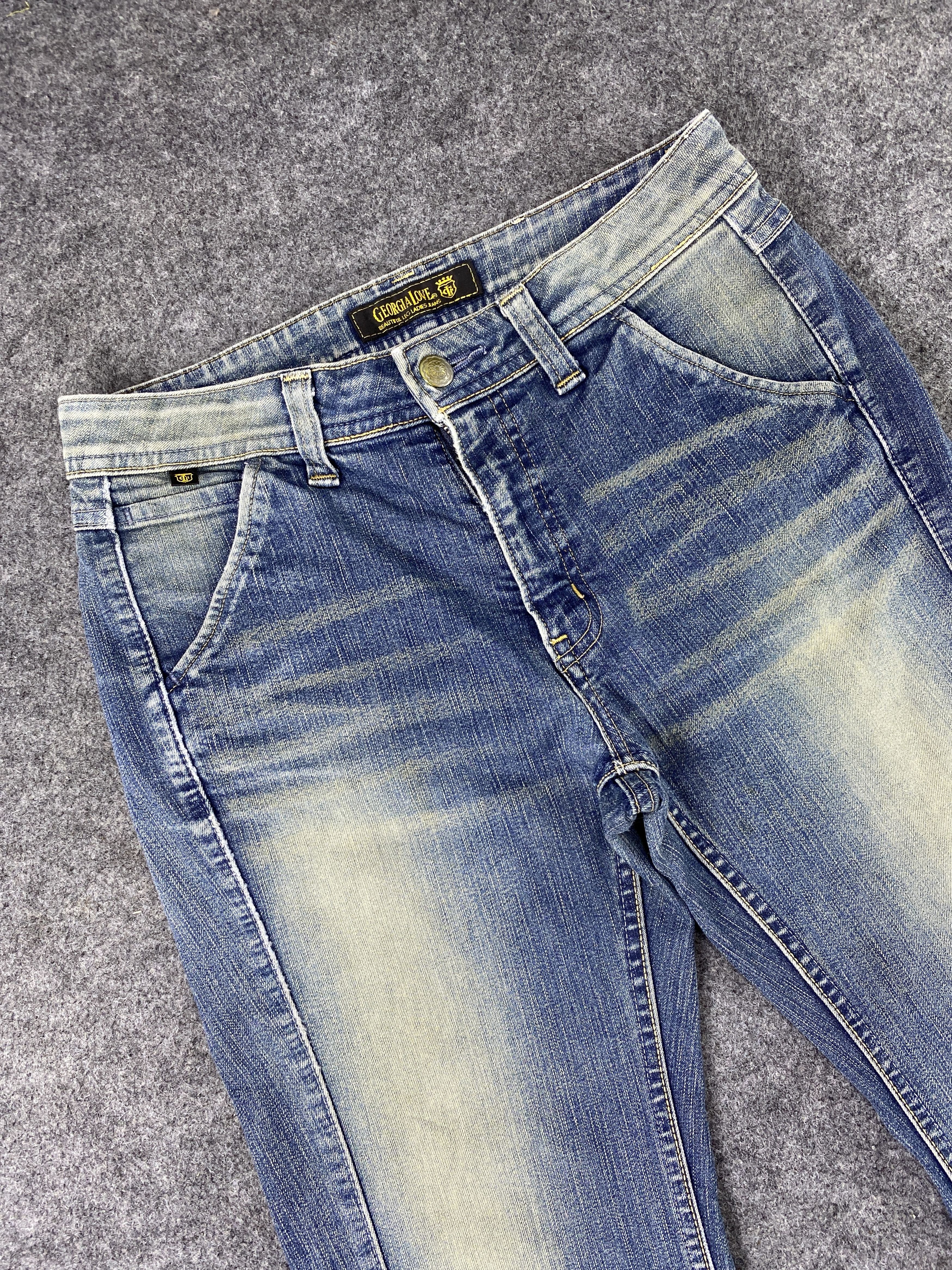 Japanese Brand Georgia Love Bootcut Blue Wash Jeans - J1041 Size 28" / US 6 / IT 42 - 5 Thumbnail