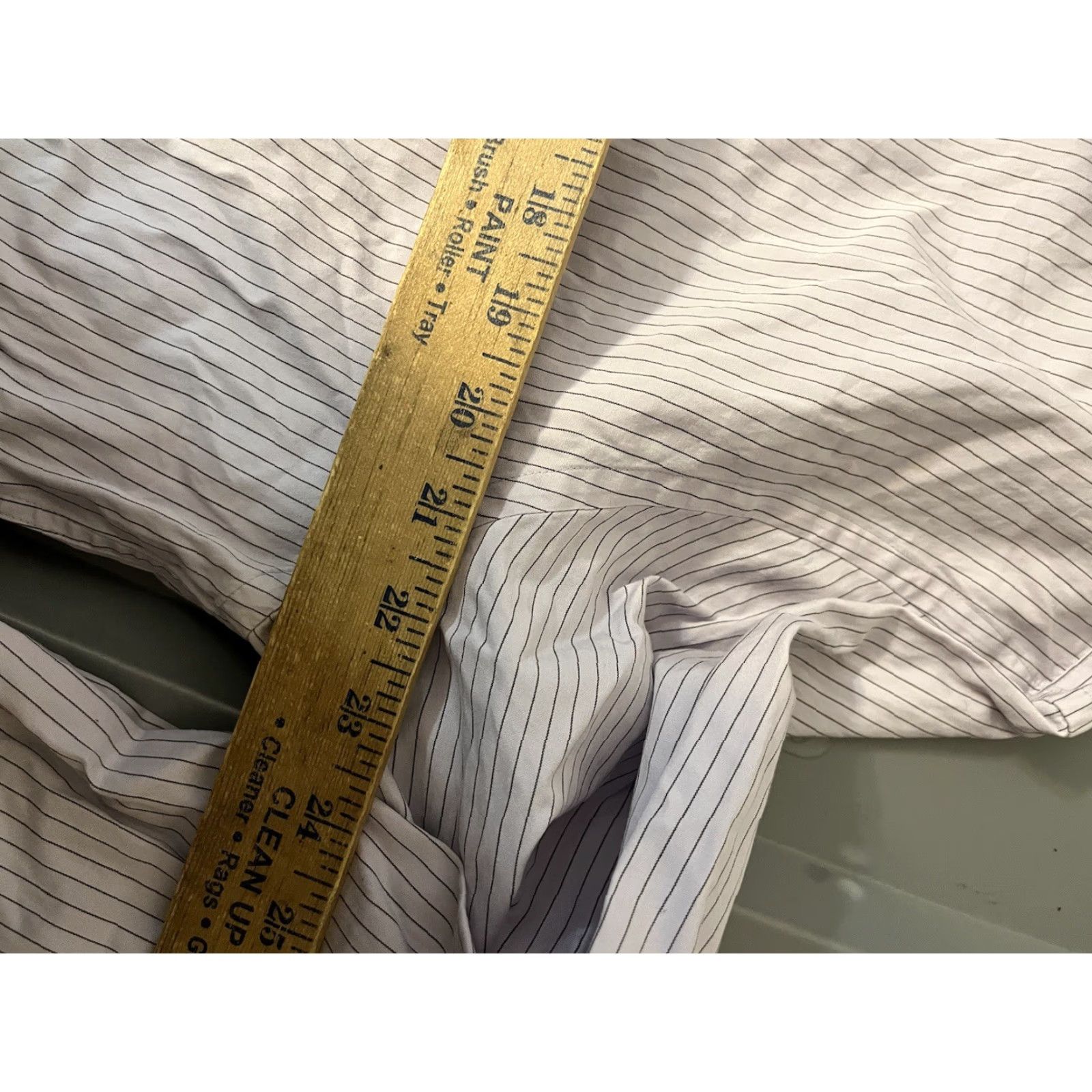 Express Express Shirt Dress Shirt XXL Men Purple Striped Modern Button Closure 100% Cotton Size 48R - 5 Thumbnail