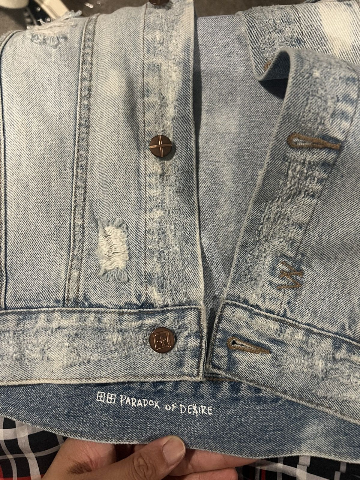 Ksubi Ksubi Distressed Denim Jacket Lightwash XL with Pin Size US XL / EU 56 / 4 - 6 Thumbnail
