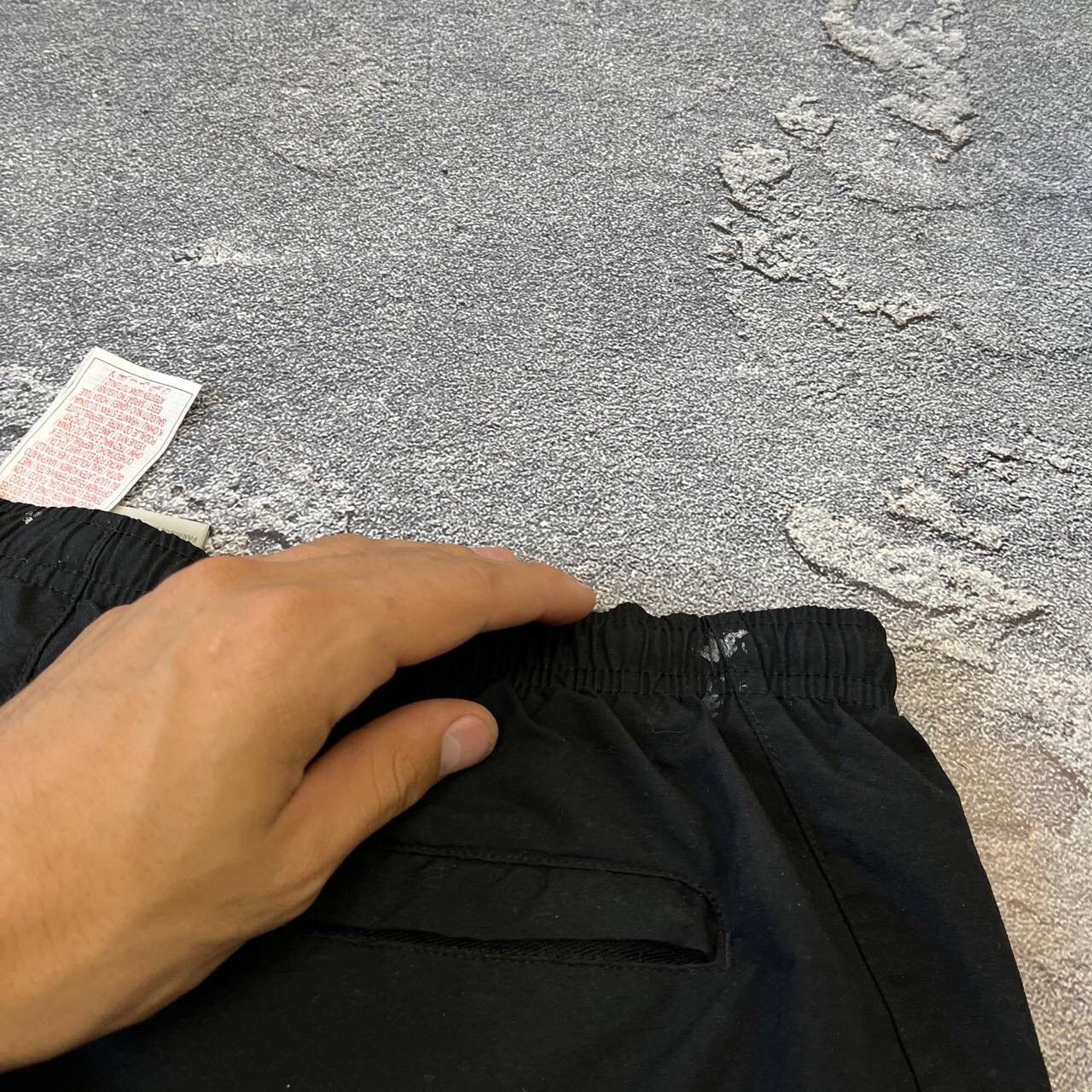 Nike × Vintage Vintage 90s Rare Black Drill Nike Y2K Shorts,Size XL Size US 35 - 3 Thumbnail