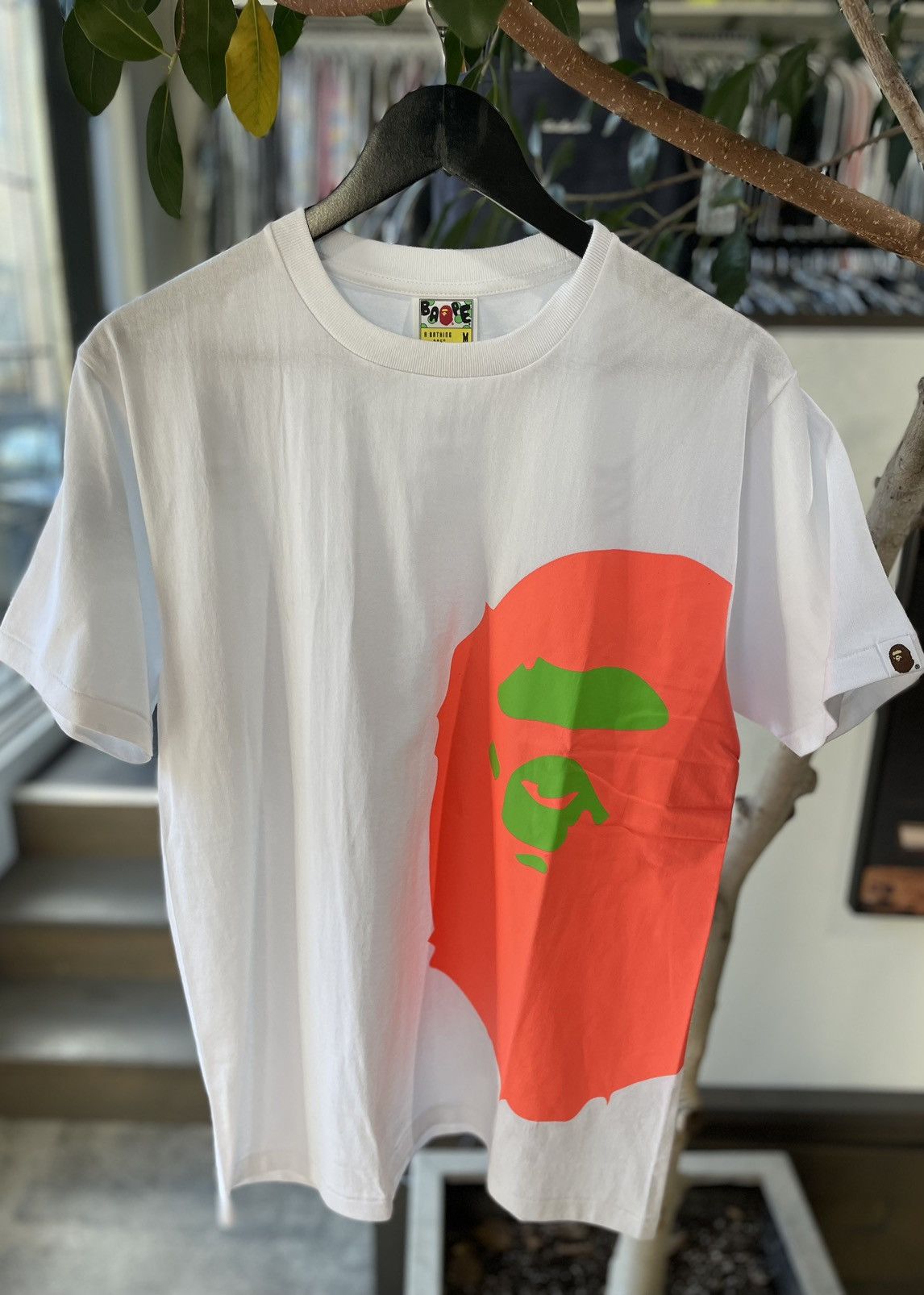 Bape Bape Neon Side Big Ape Head Tee White Size US M / EU 48-50 / 2 - 2 Thumbnail