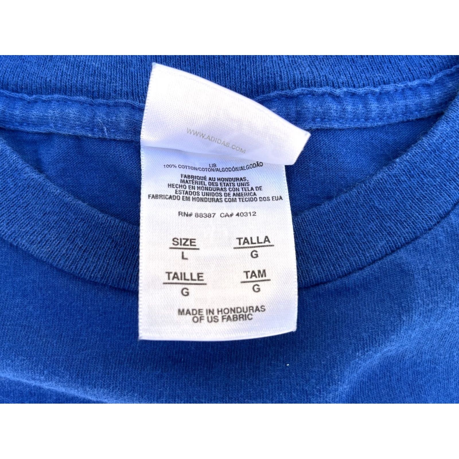 Adidas Adidas Men’s Vintage Basketball T-Shirt Sz L Blue Cotton Crew Neck Short Sleeve 2004 Vintage Sports Mens Size US L / EU 52-54 / 3 - 5 Thumbnail