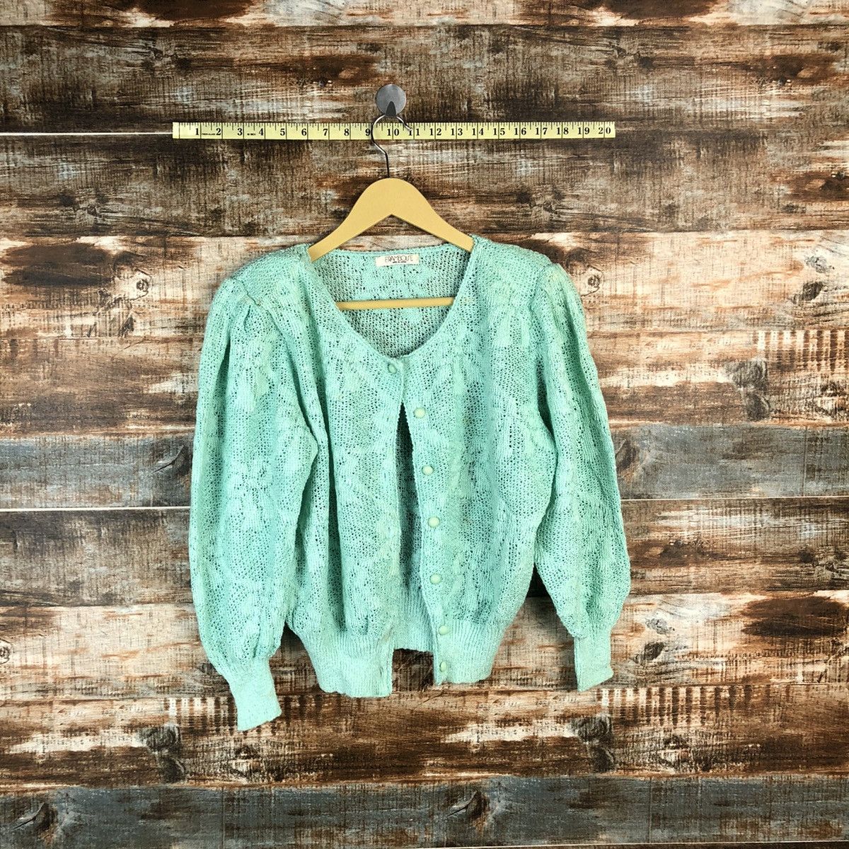 Homespun Knitwear × Japanese Brand Framboise Green Cardigan Knitwear #A963 Size S / US 4 / IT 40 - 1 Thumbnail