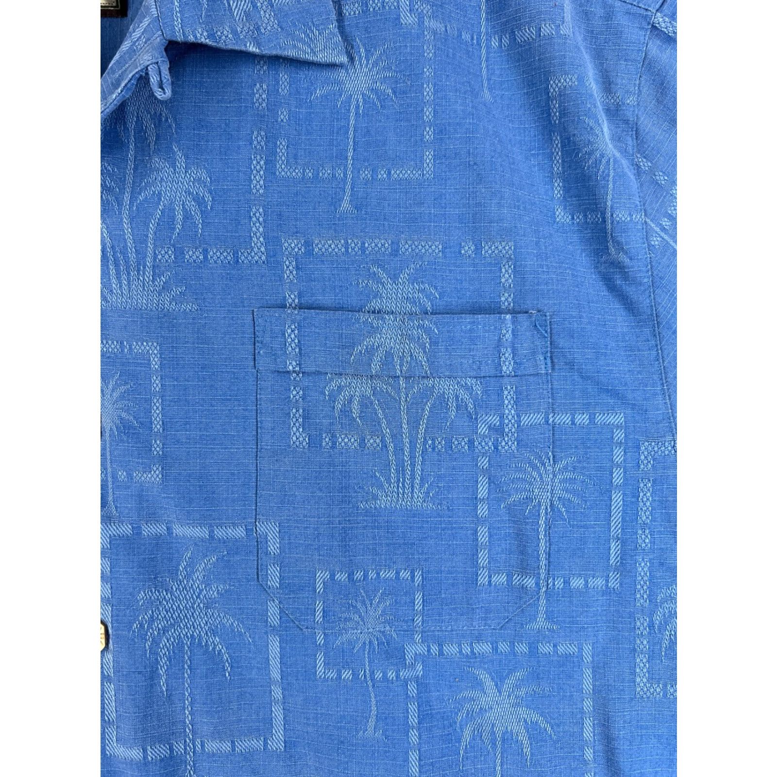Vintage Jamaica Jaxx Shirt Men Large Blue Palm Tree Pattern 100% Silk Button Hawaiian Size US L / EU 52-54 / 3 - 6 Thumbnail