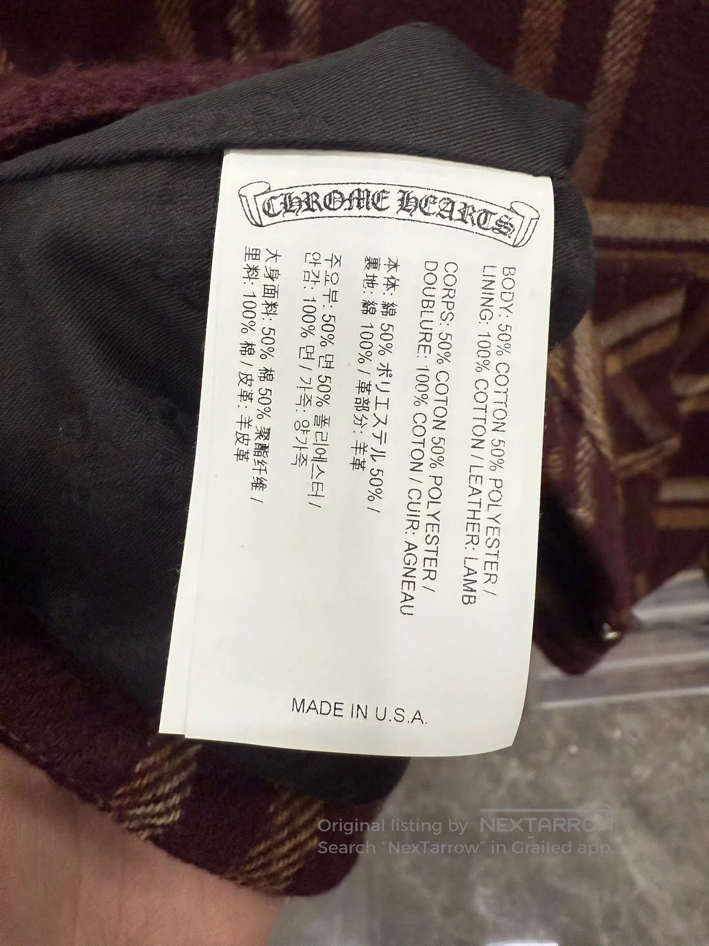 Chrome Hearts Chrome Hearts Burgundy Plaid Zip Shirt Jacket. Size US L / EU 52-54 / 3 - 5 Thumbnail