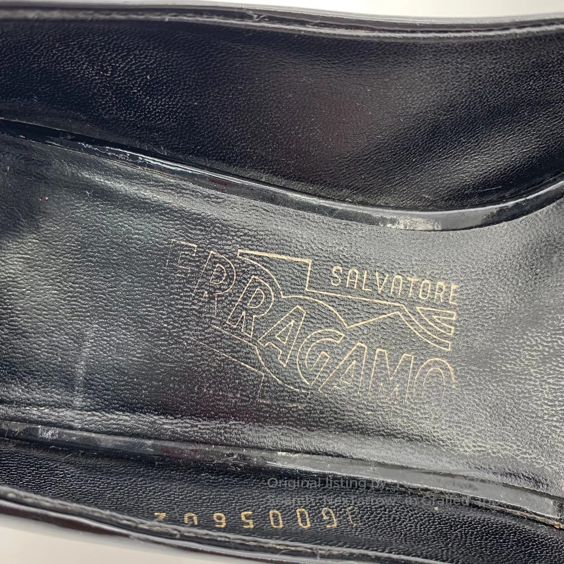 Salvatore Ferragamo Salvatore Ferragamo Black Patent Leather Bow Tie Peep Toe Size US 5 / IT 35 - 7 Thumbnail