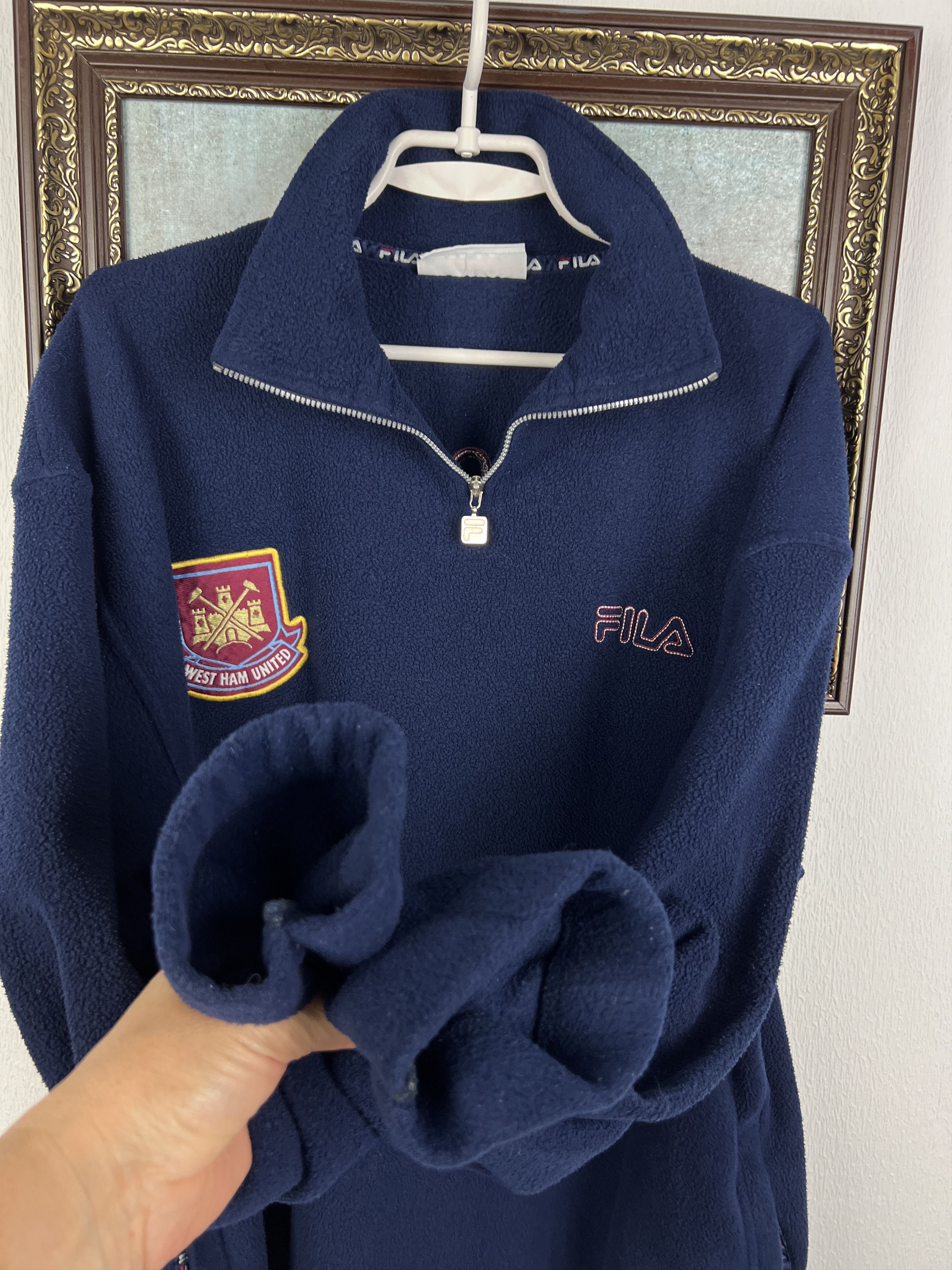 Fila Fila West Ham United Football Fleece Jacket Soccer Track Top Size US L / EU 52-54 / 3 - 5 Thumbnail