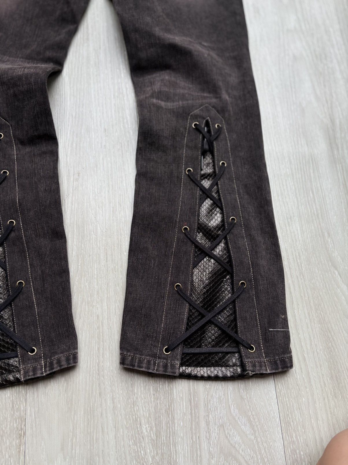Hysteric Glamour phyton lace up flare jeans Size US 29 - 7 Thumbnail