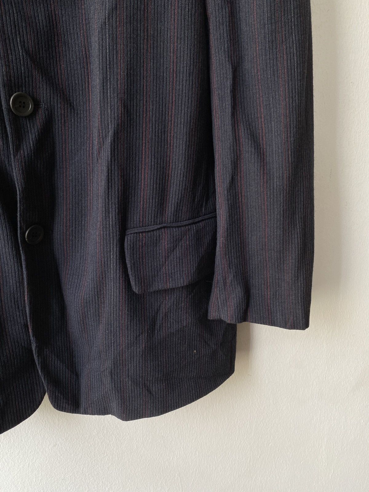 Marithe + Francois Girbaud × Vintage 1990s - Marithe Francois Girbaud Italy Pinstripe Blazer Size 44R - 8 Thumbnail