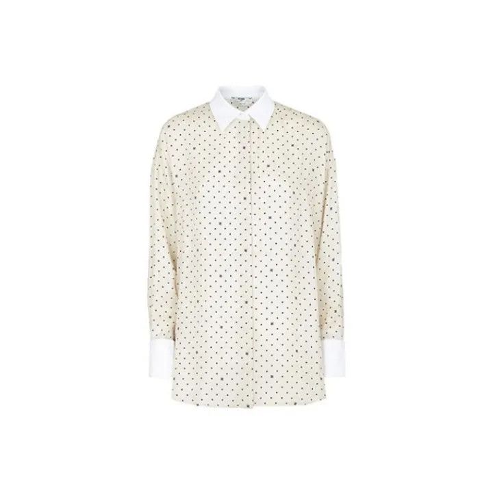 Fendi Fendi FW21 Printed Crepe Long Sleeve Shirt 0079 Size L / US 10 / IT 46 - 1 Thumbnail