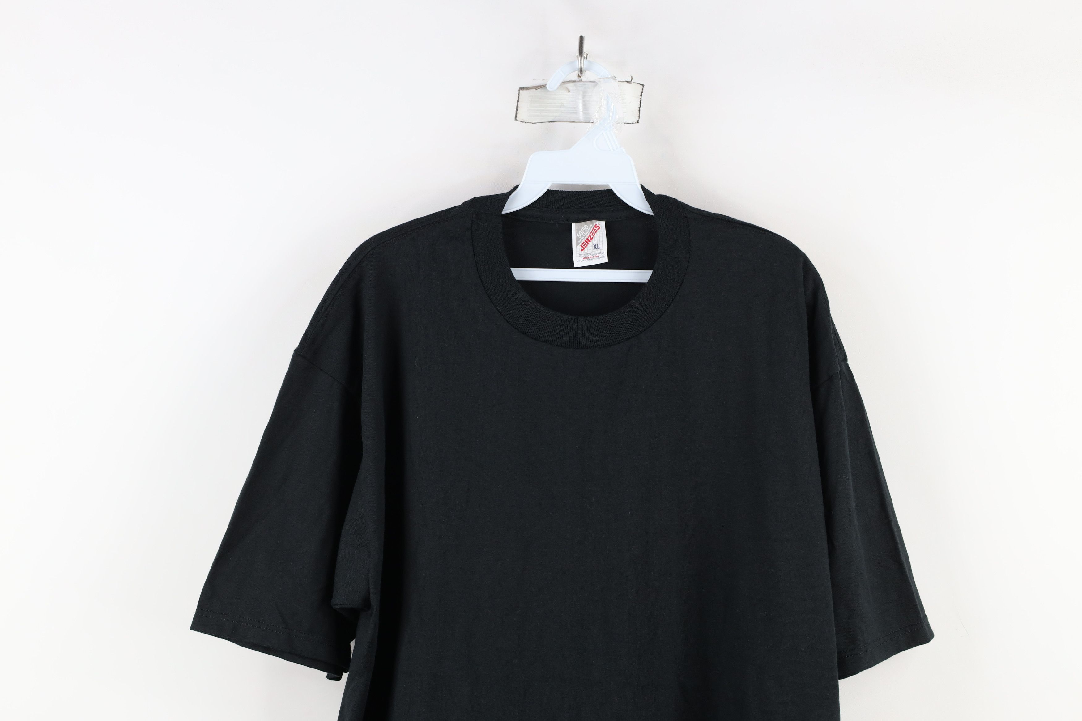 Vintage Vintage 90s Streetwear Blank Short Sleeve T-Shirt Black USA Size US XL / EU 56 / 4 - 2 Thumbnail