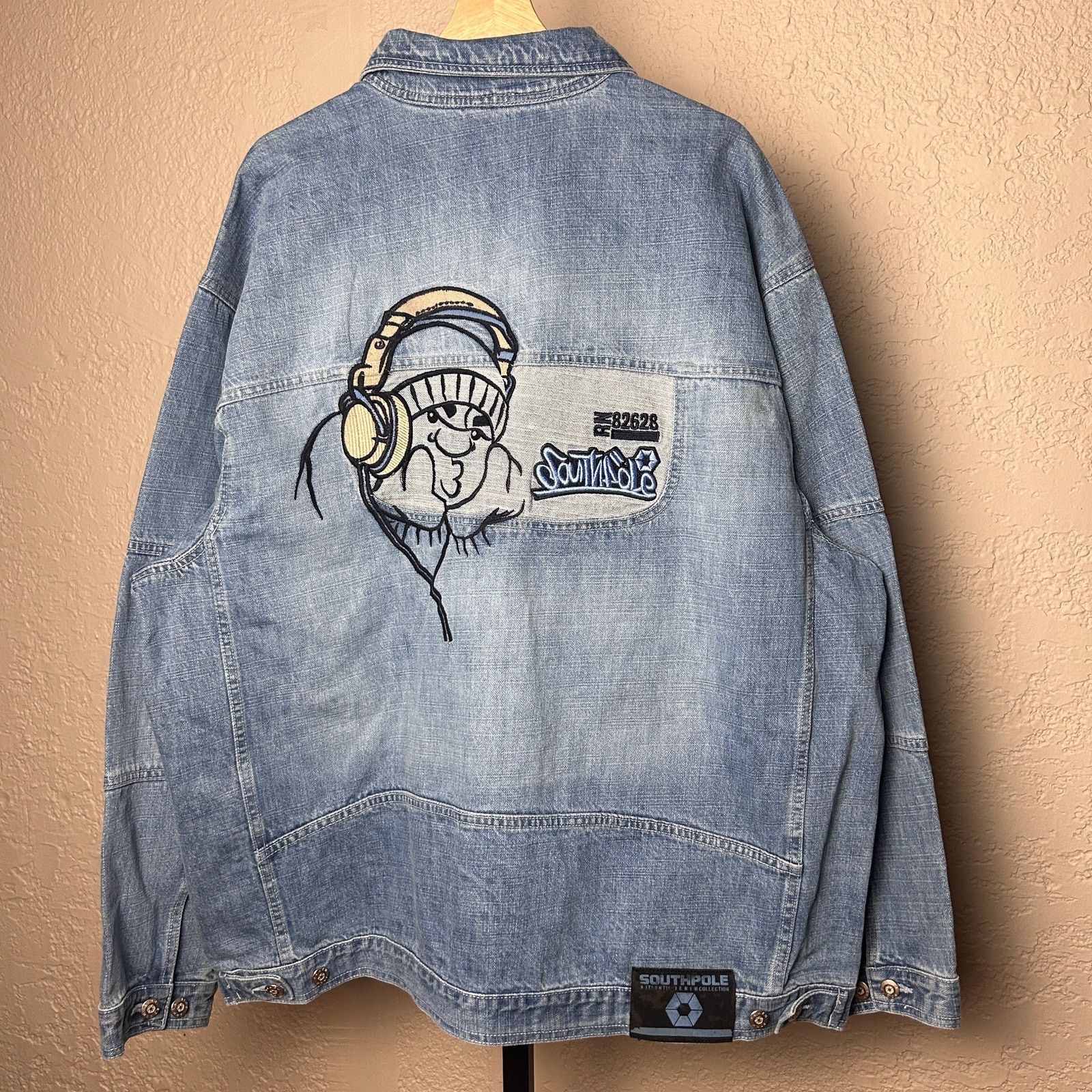 Southpole Southpole Embroidered Y2K NWT Light Wash Denim Jacket XL Size US XL / EU 56 / 4 - 1 Thumbnail