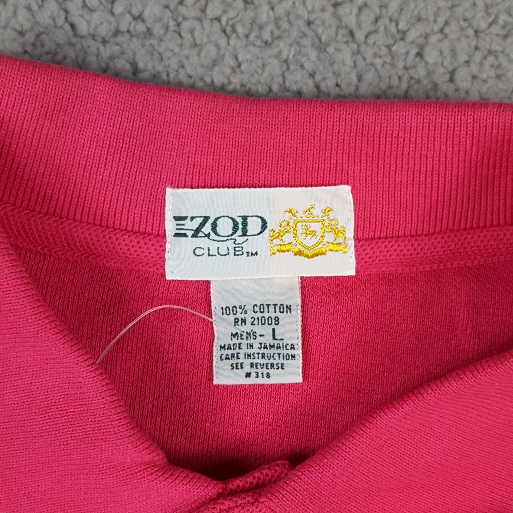 Izod VINTAGE IZOD Golf Club Pink Polo Shirt Men's Large Short Sleeve Button Collared 90s Preppy Size US L / EU 52-54 / 3 - 7 Thumbnail