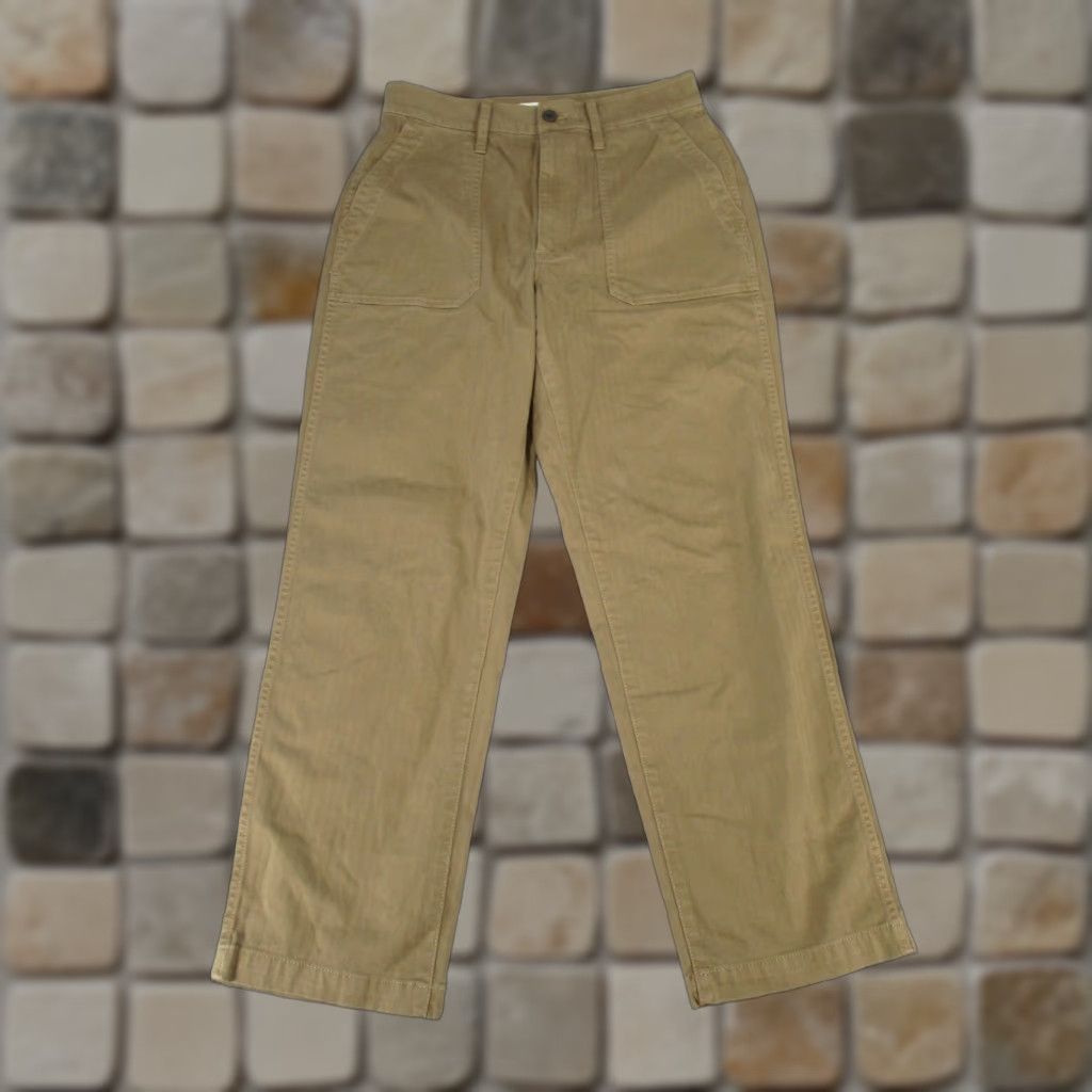 VINTAGE Madewell Pants Women's Size 29 Straight Chino Workwear Brown Cotton Spandex