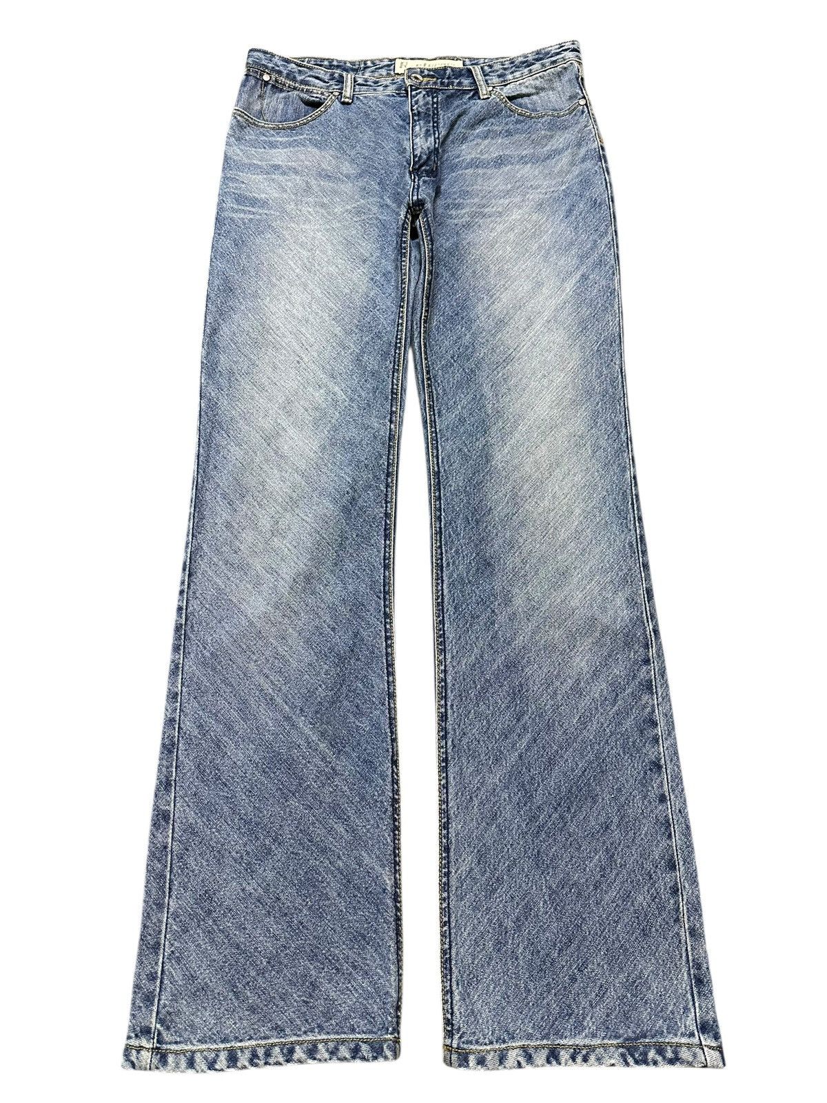 Japanese Brand Vintage Japanese Brand Blue Faded Wash Whiskers Style Jeans Size US 34 / EU 50 - 1 Thumbnail