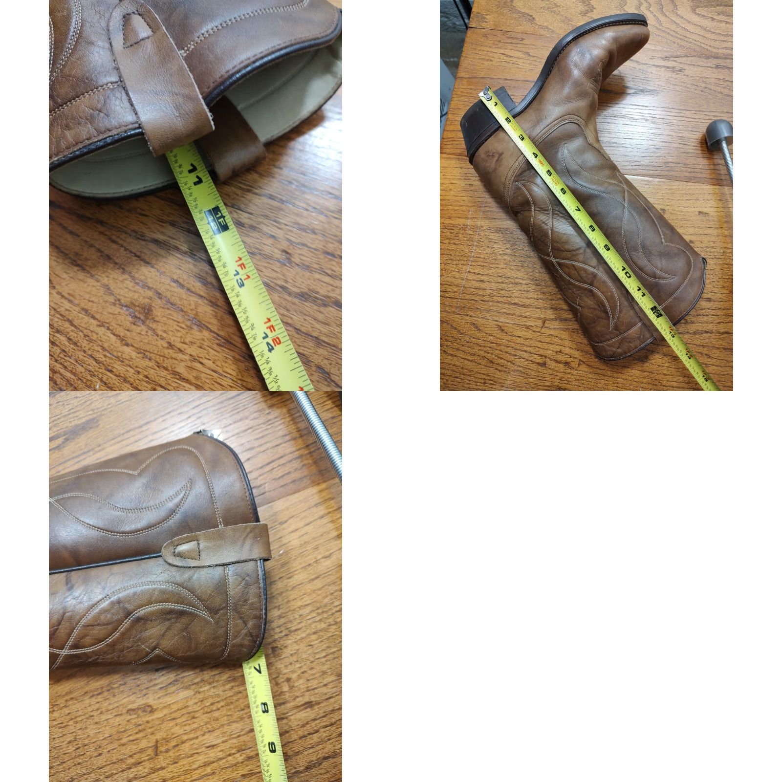 Vintage VINTAGE Texas Boots Western Cowboy 8 D Brown Marbled Leather Texas 8011 Mens Cow boy Boot United States 1992 Size US 8 / EU 41 - 9 Thumbnail