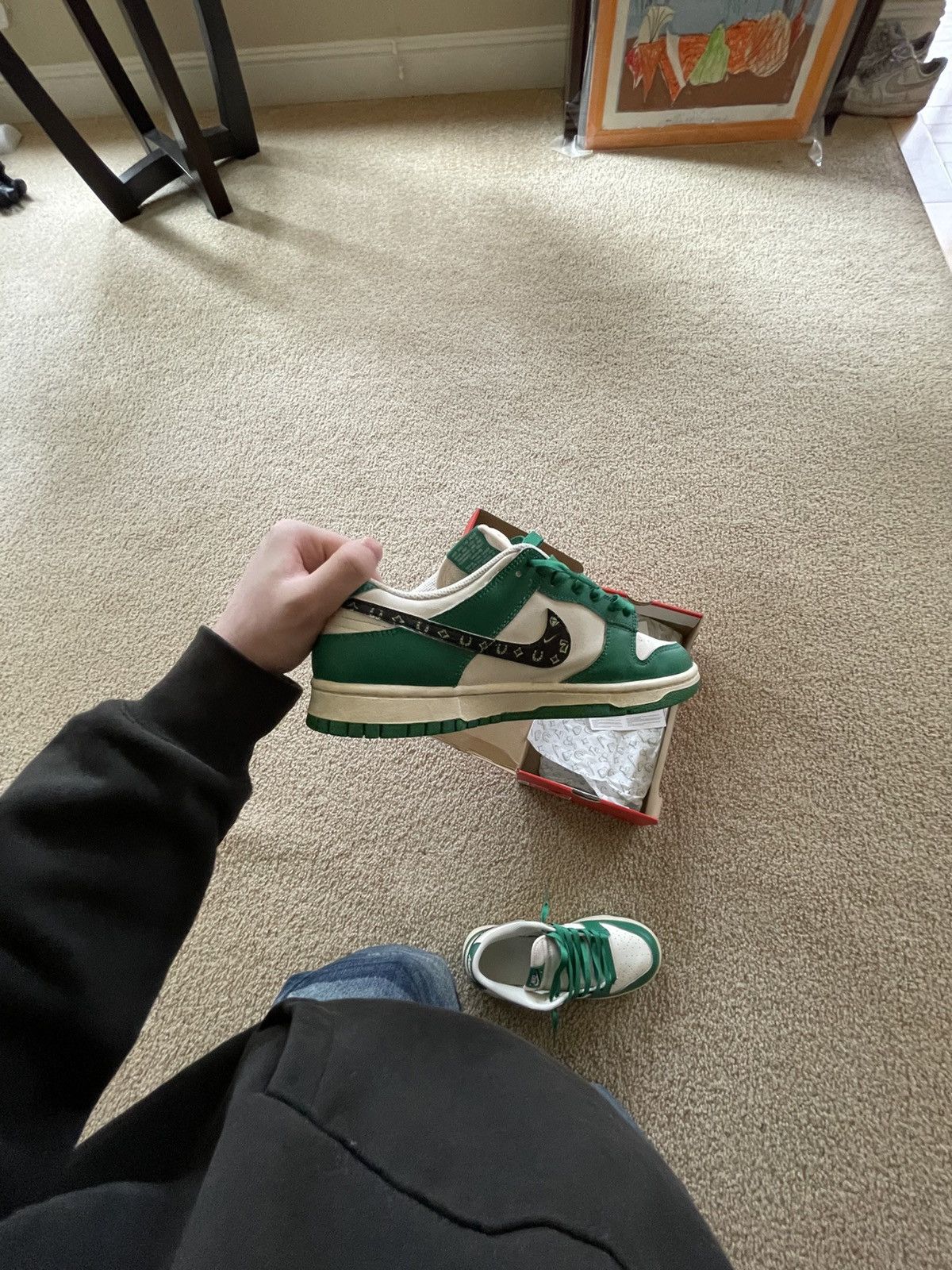 Nike Authentic Nike dunk low lottery pack - malachite size 8 Size US 8 / EU 41 - 8 Thumbnail