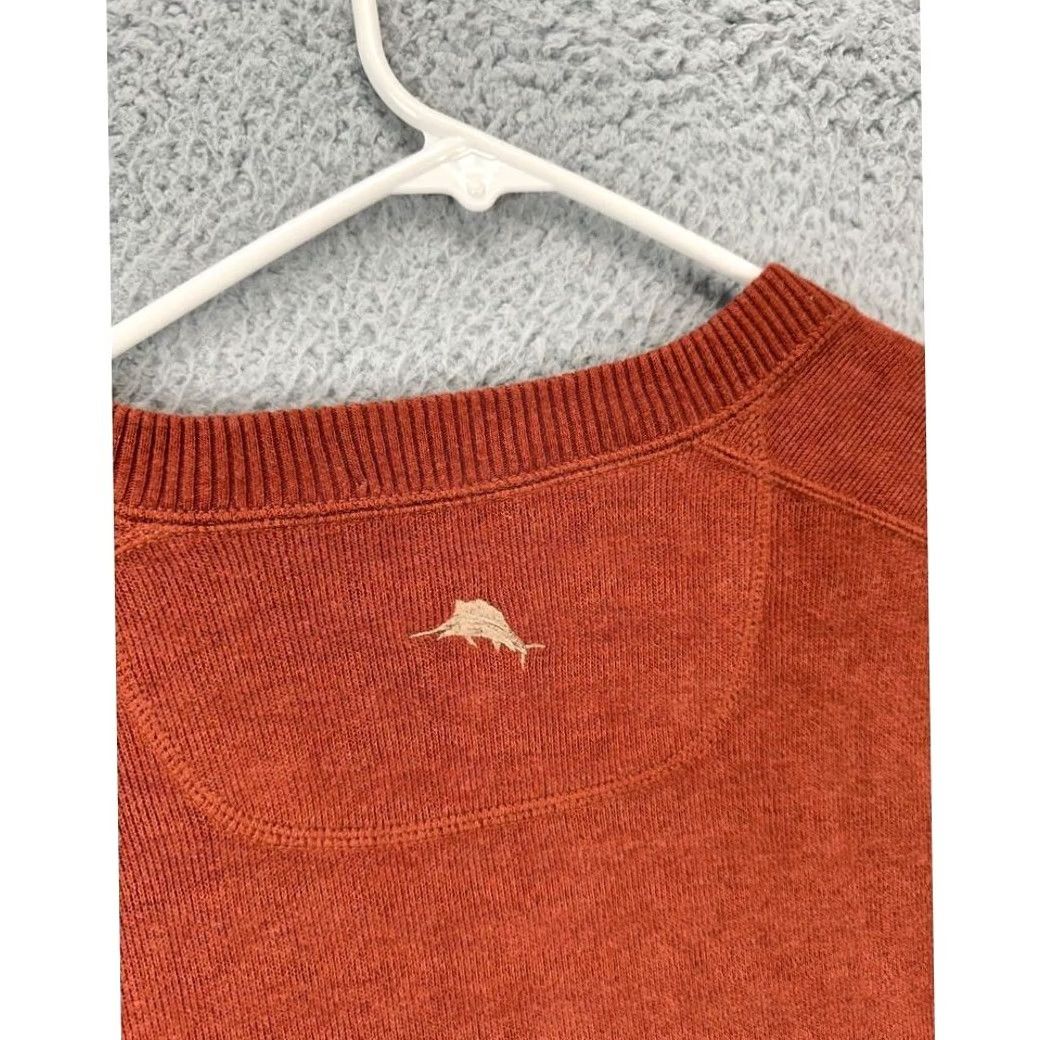 Tommy Bahama Tommy Bahama Crew Neck Sweater Mens 2XL Rusty Brown Pullover Extra Soft Knit Cotton Solid Crew Neck Adult Big & Tall Mens Size US XXL / EU 58 / 5 - 7 Thumbnail